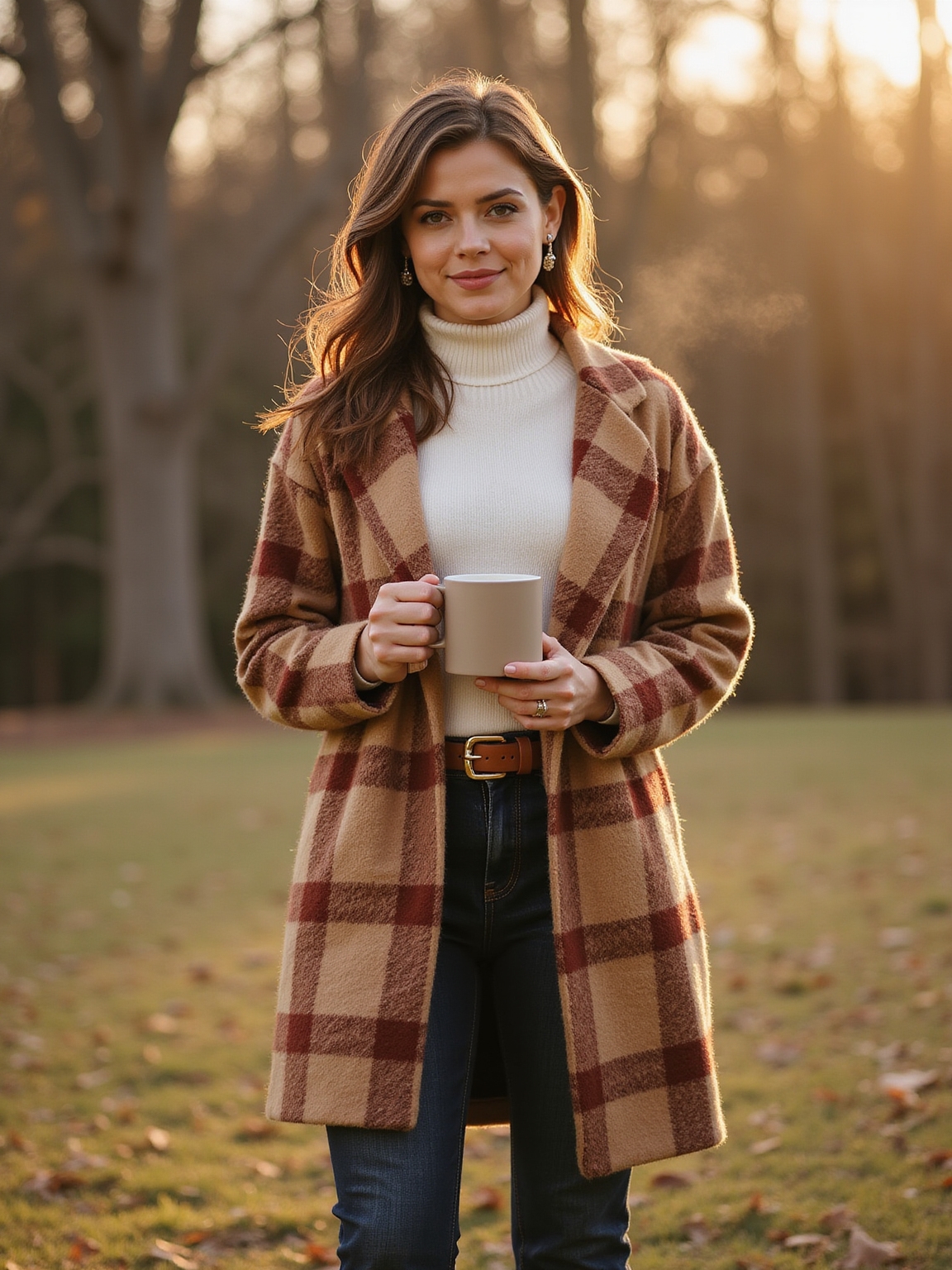 brushed plaid shacket layering