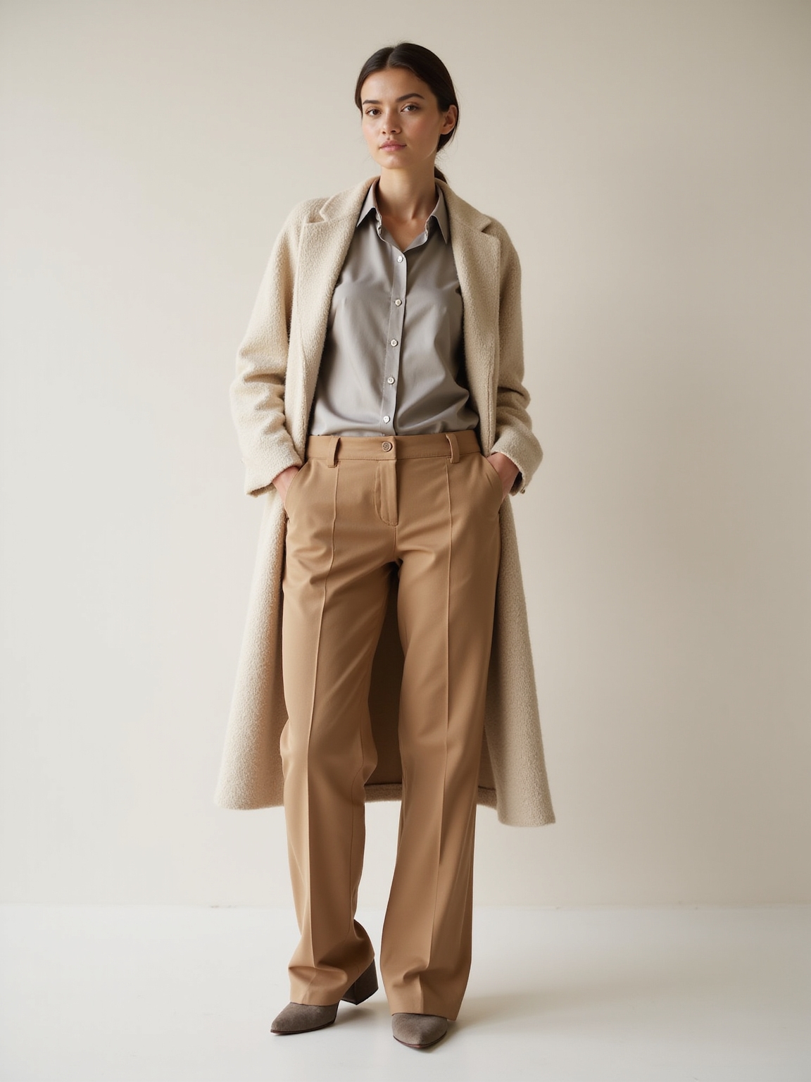 calm layered complementary neutral styling