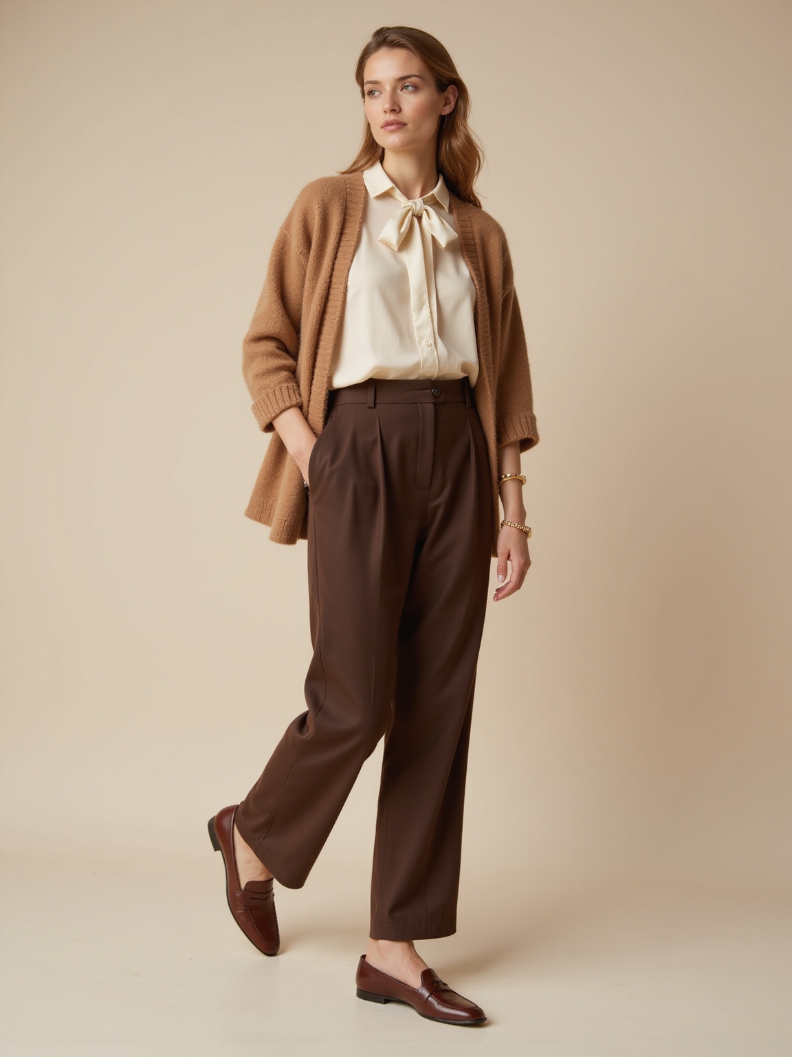 cashmere cardigan over silk