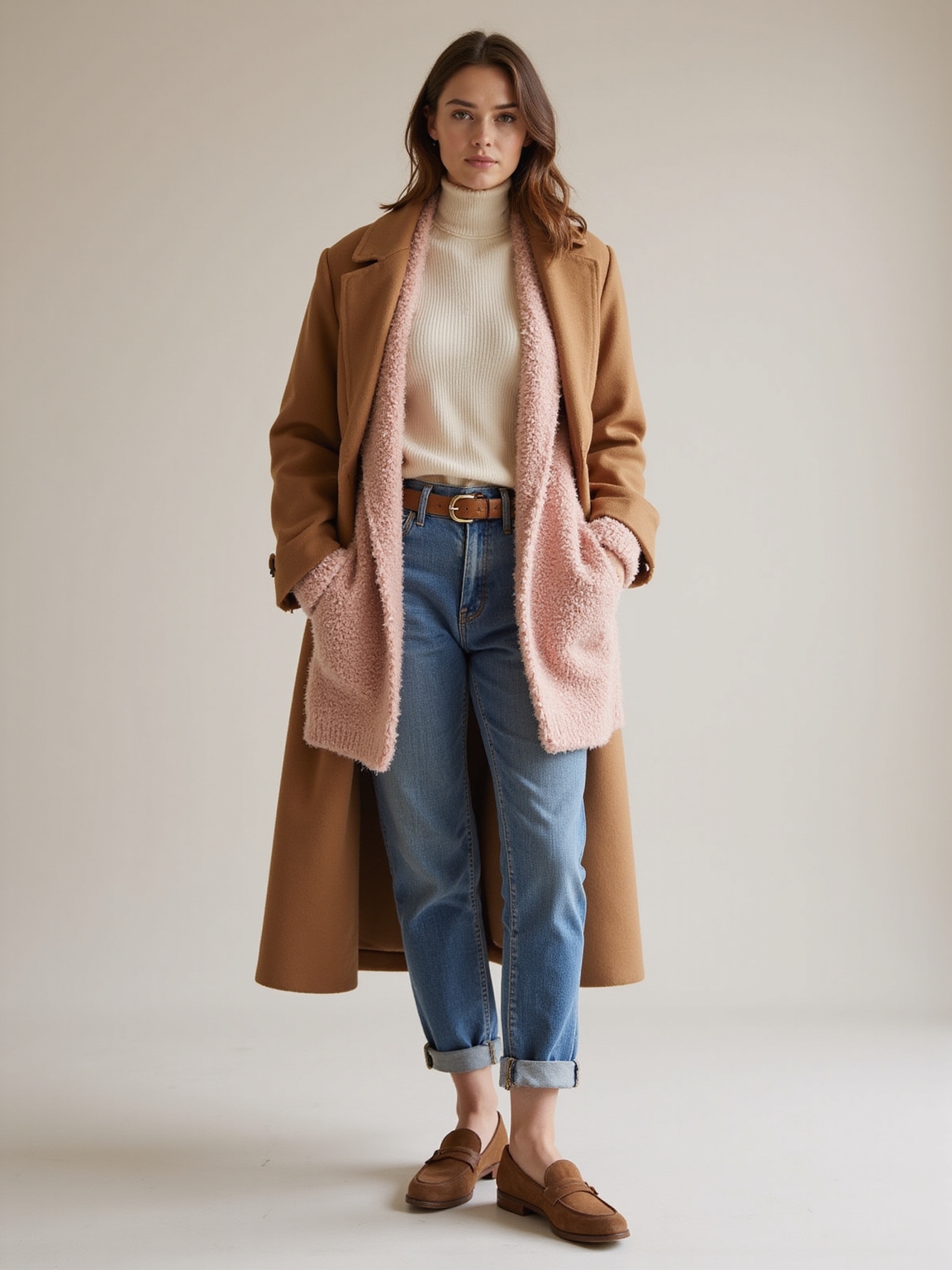 cashmere tee cardigan jeans