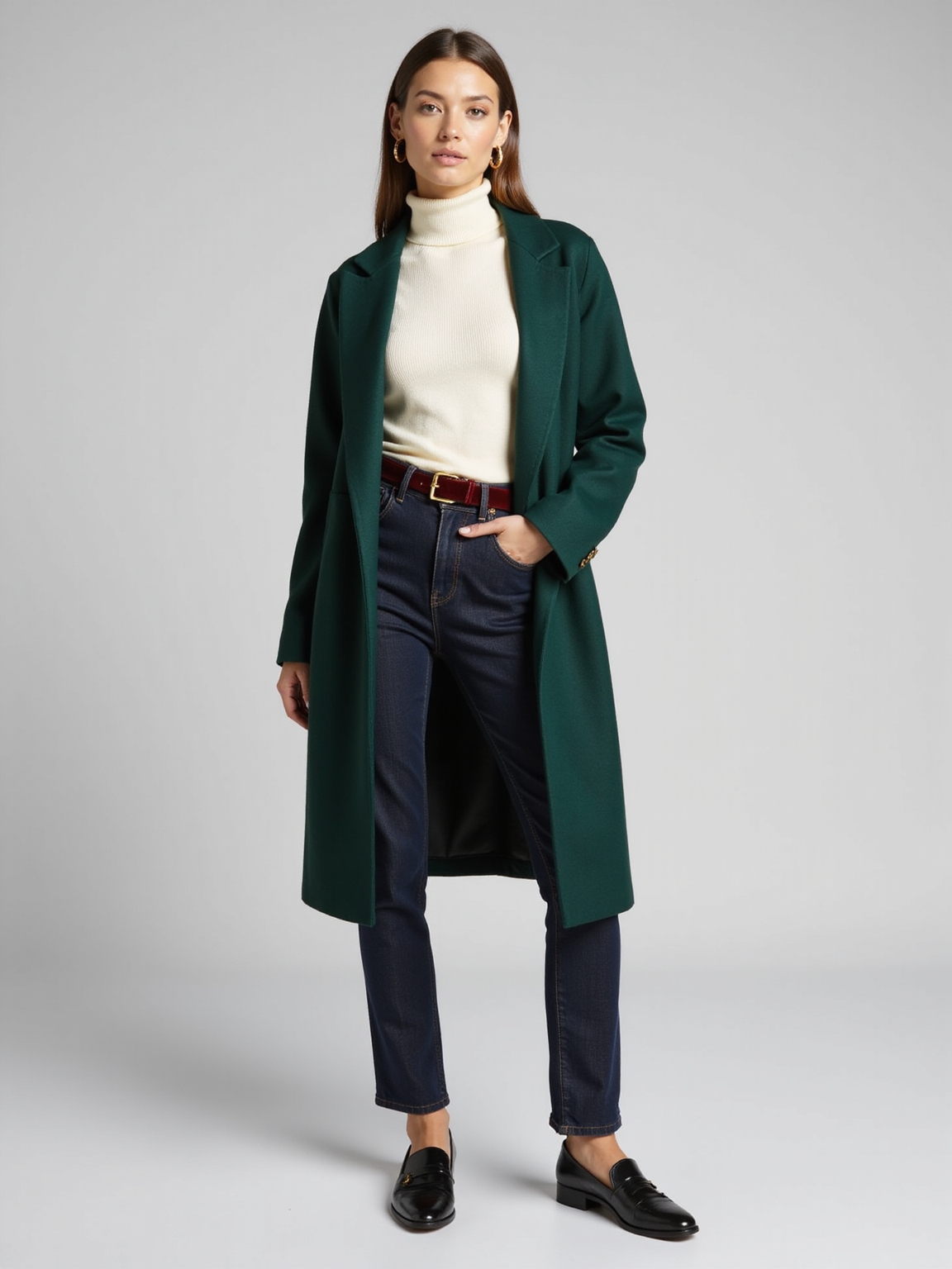 casual polished cozy christmas look