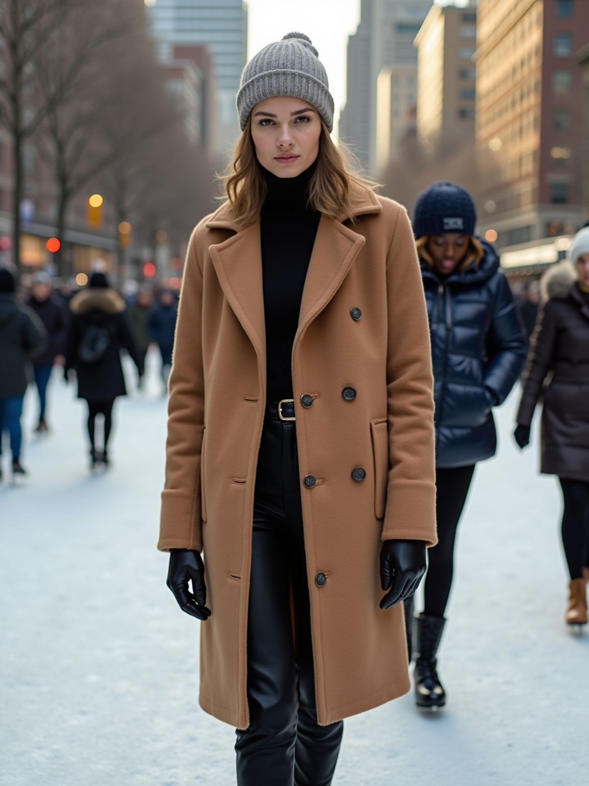 chic layered coats for skating