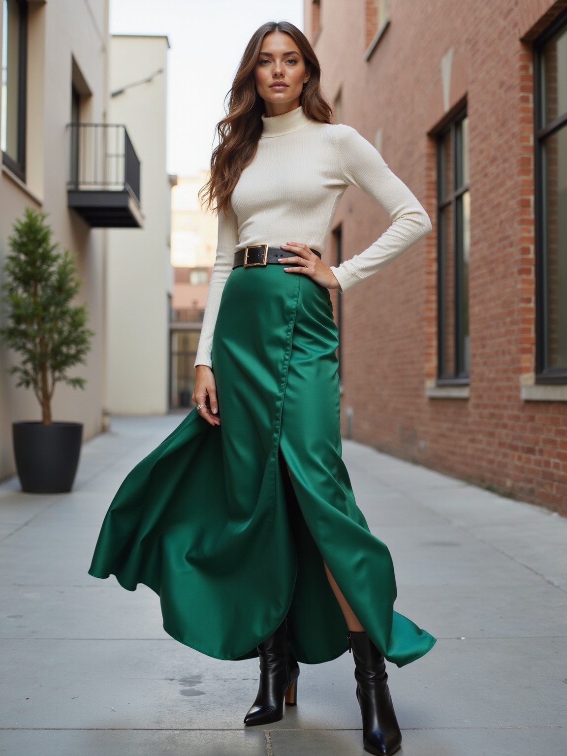 choose flattering long skirt silhouettes