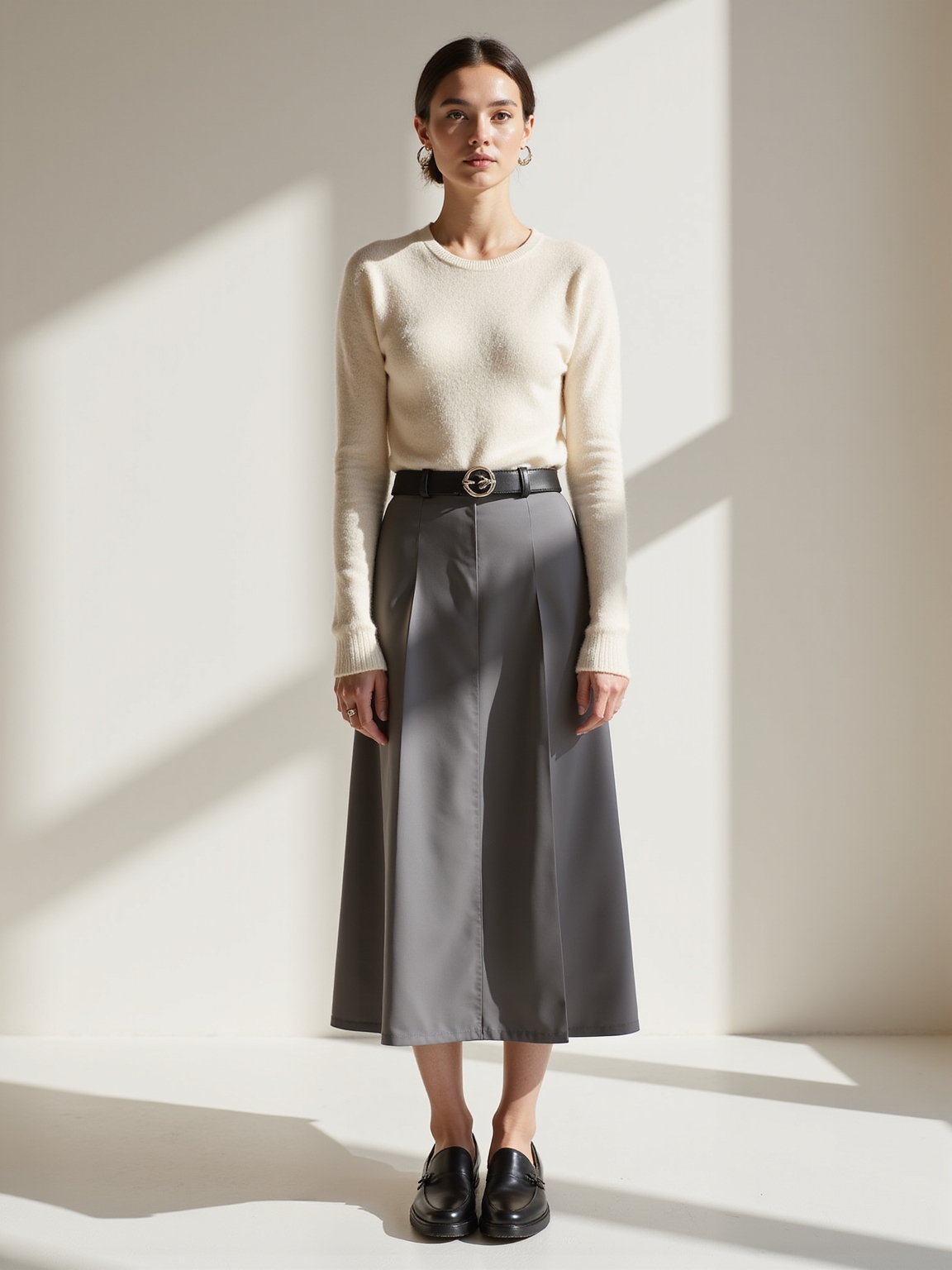 chunky knit suede accents