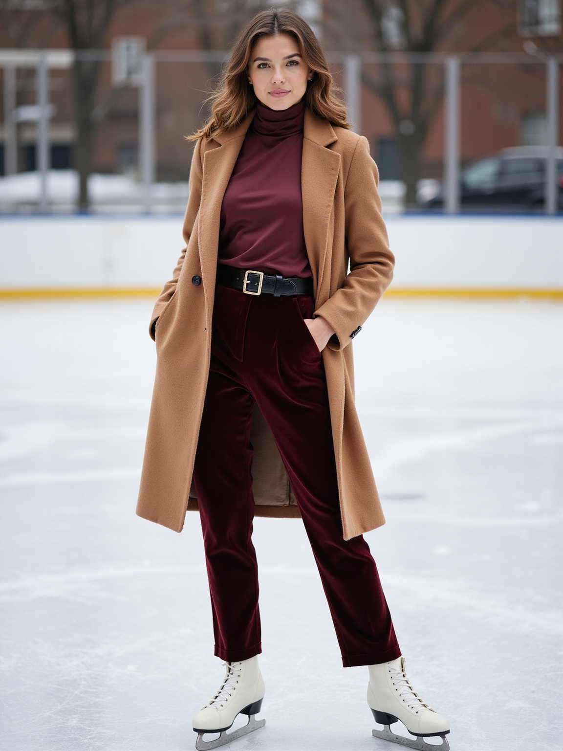 city girl icy skating style