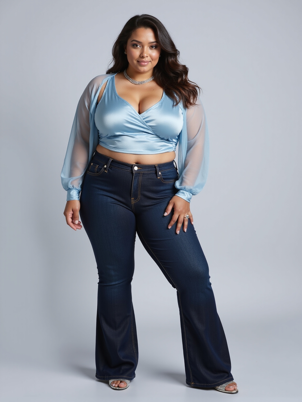 comfortable low rise flared styling