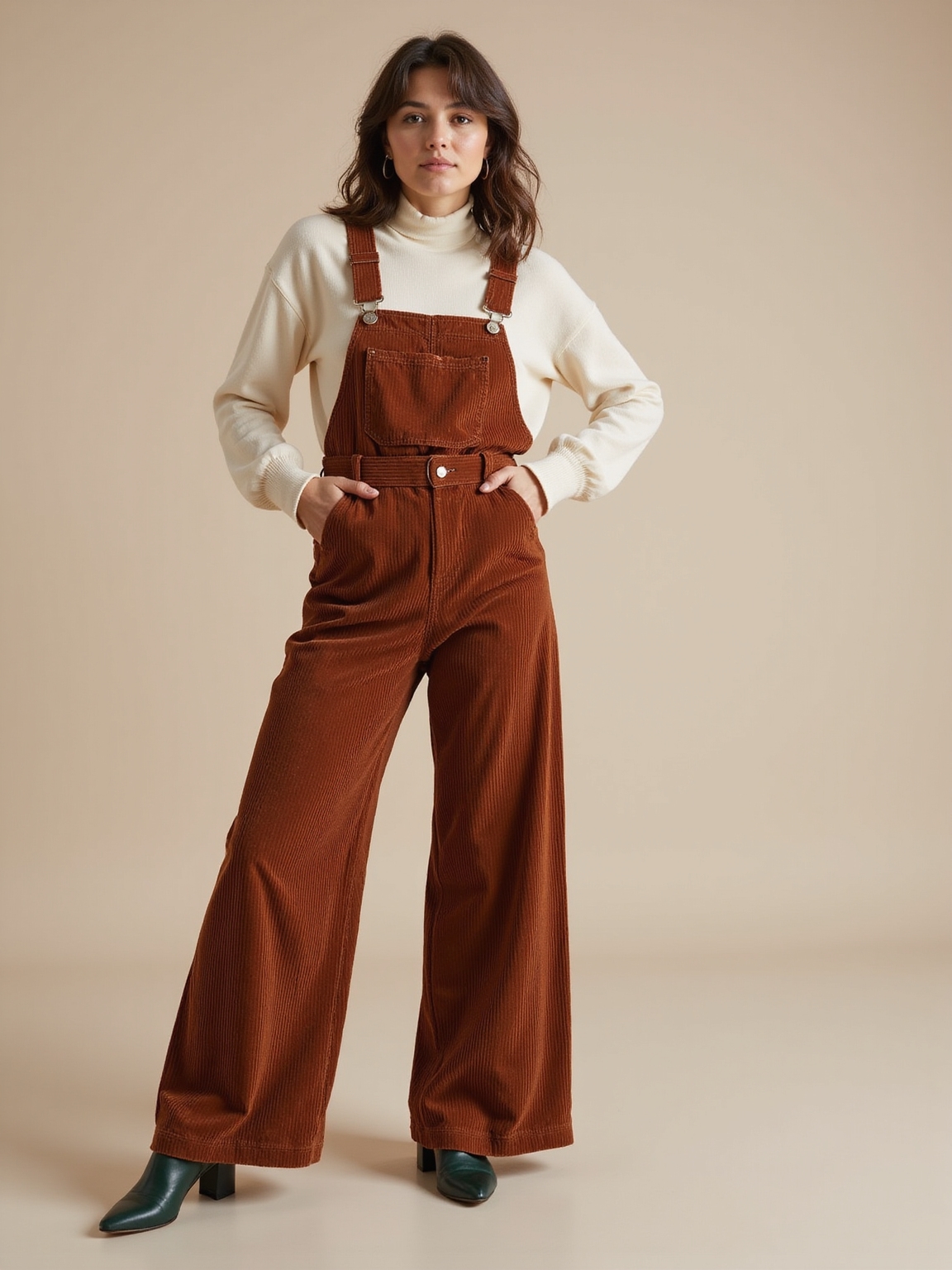 corduroy velvet polished cozy overalls