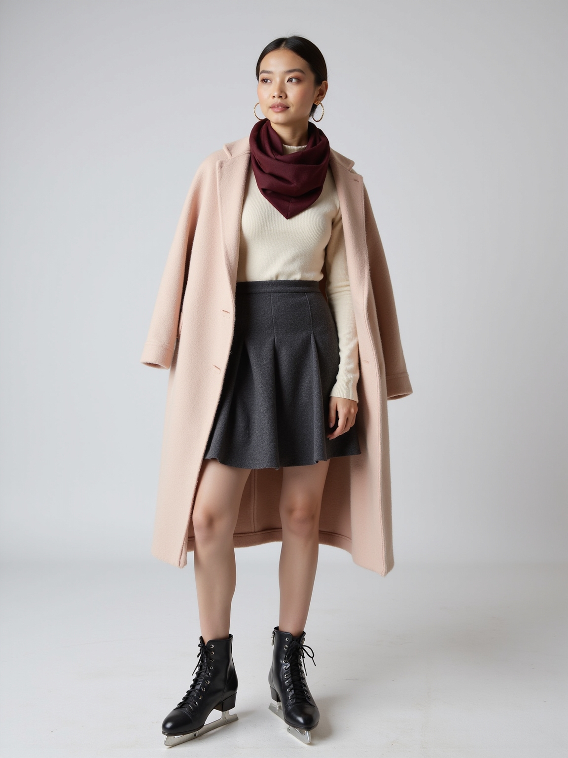 cozy chic ice skating outfits