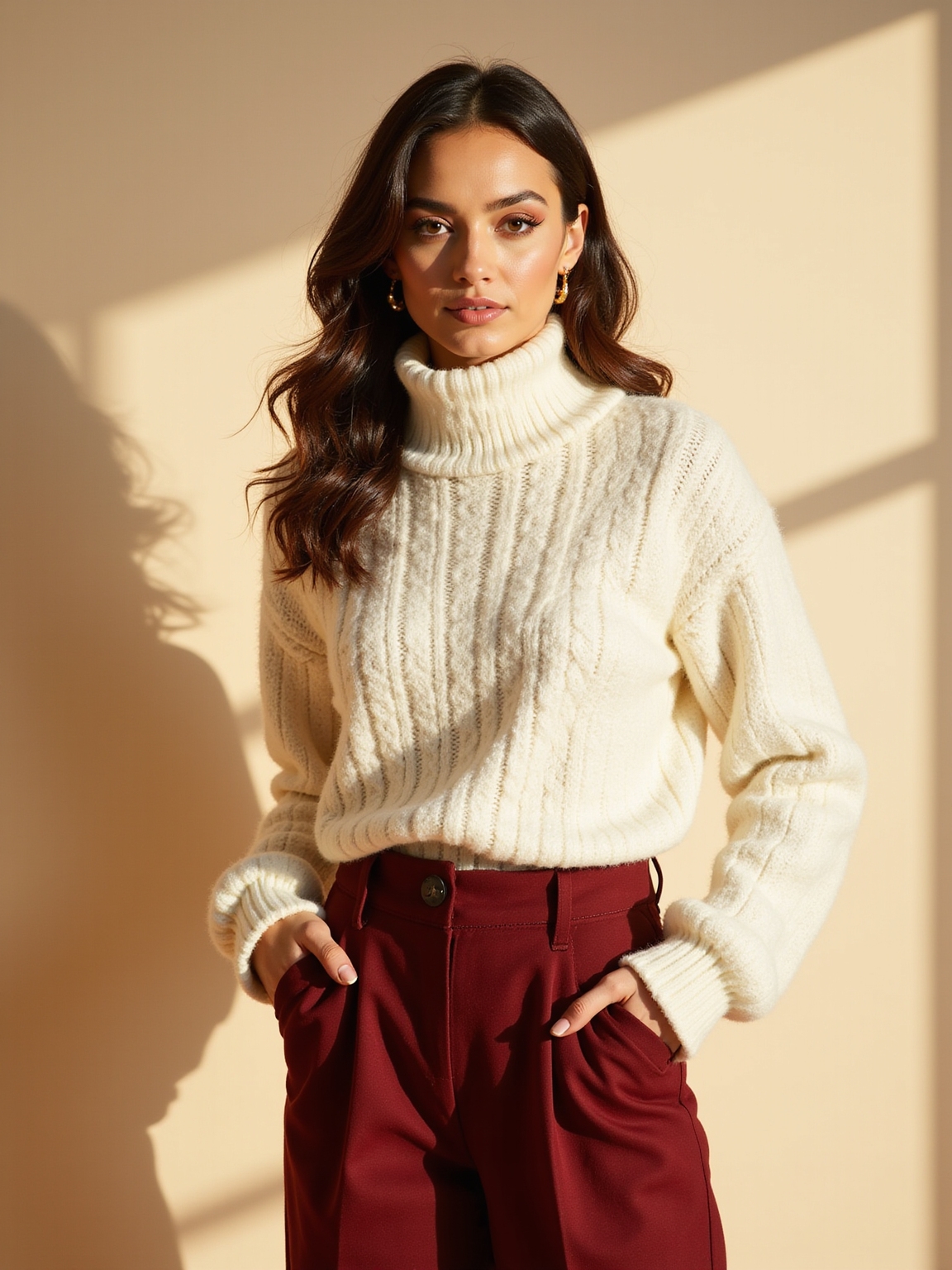 cozy knit based holiday outfits