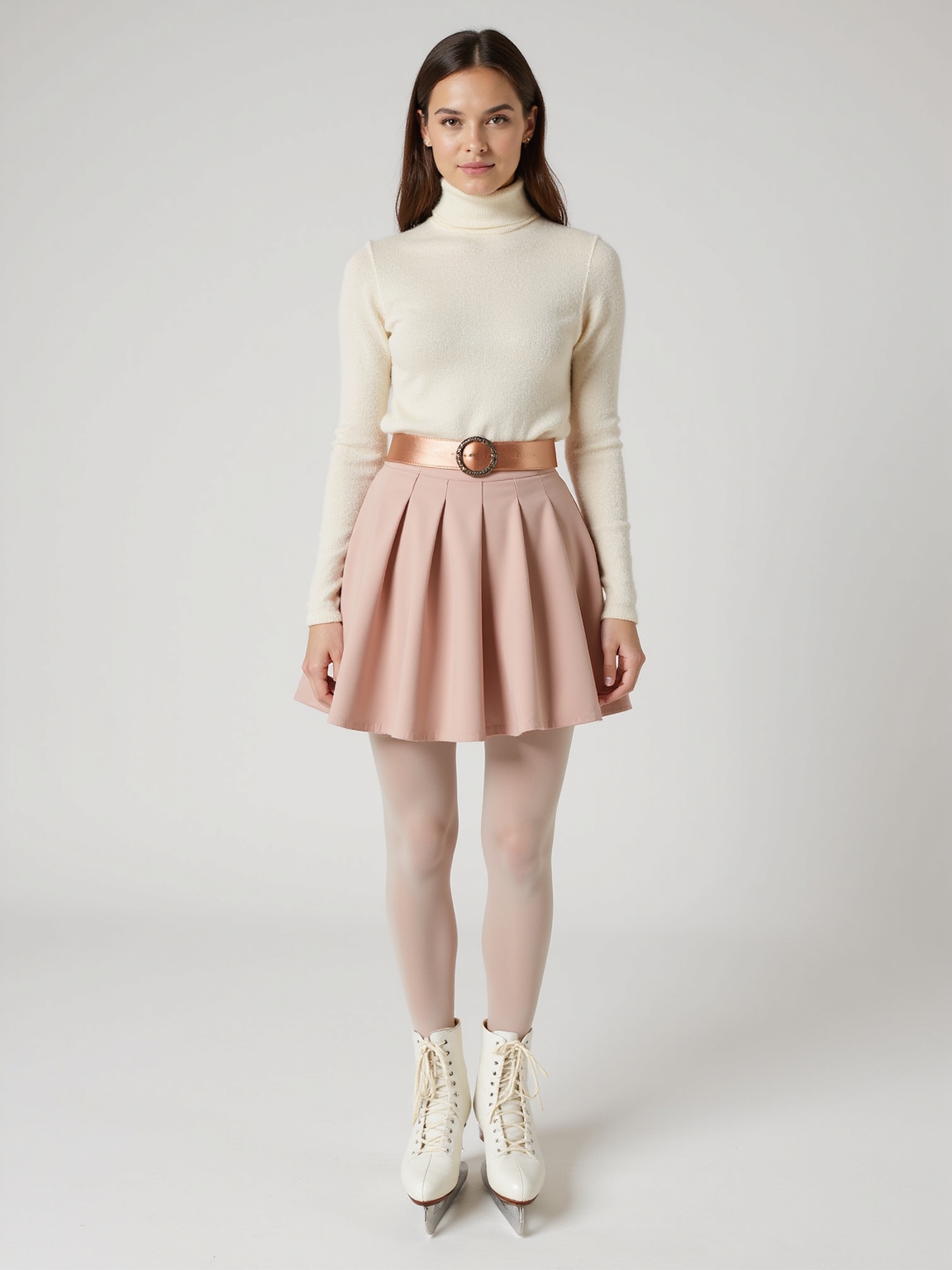 cozy layered dress with leggings