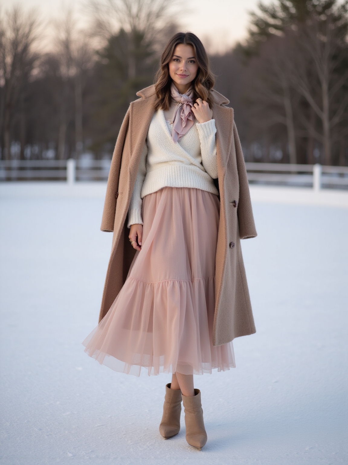 cozy romantic layered skating attire