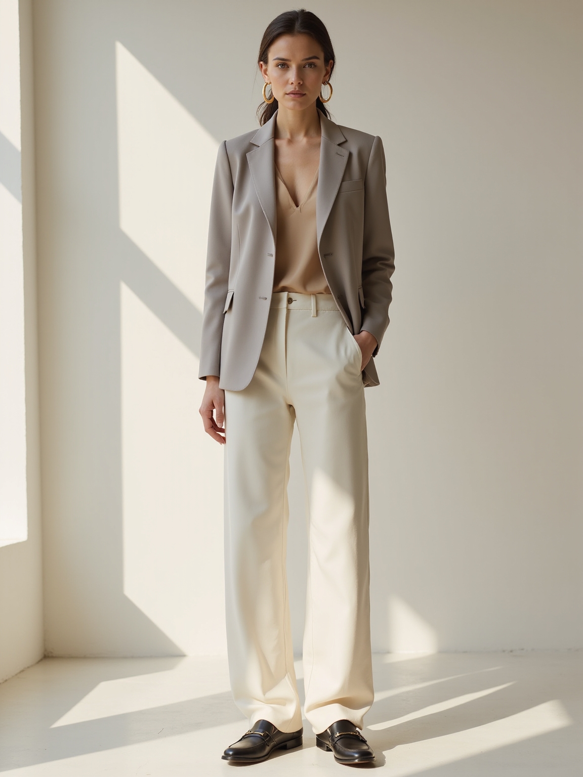 crisp relaxed tailored minimalist silhouettes