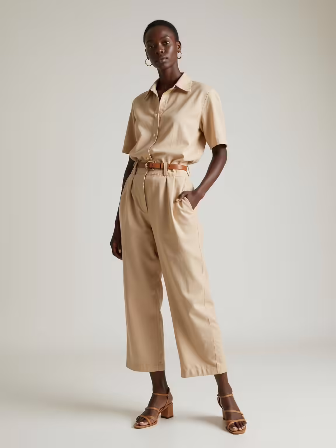 crisp tailored linen matching sets