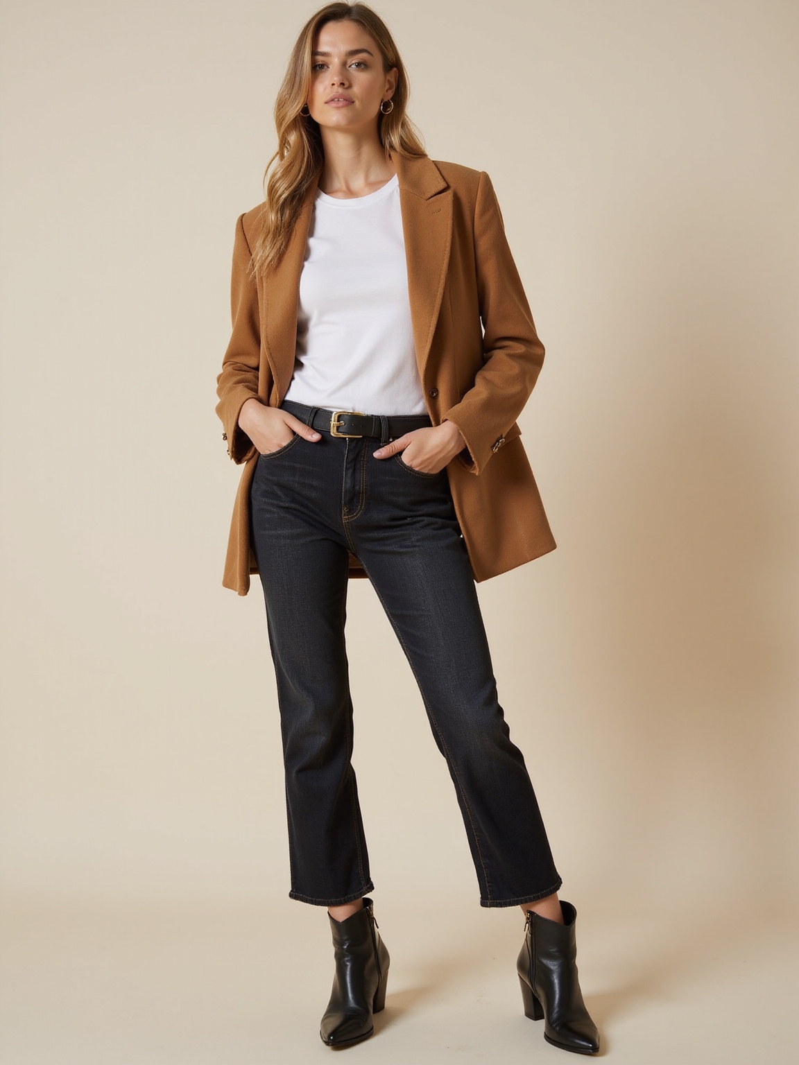 crisp tee blazer western boots