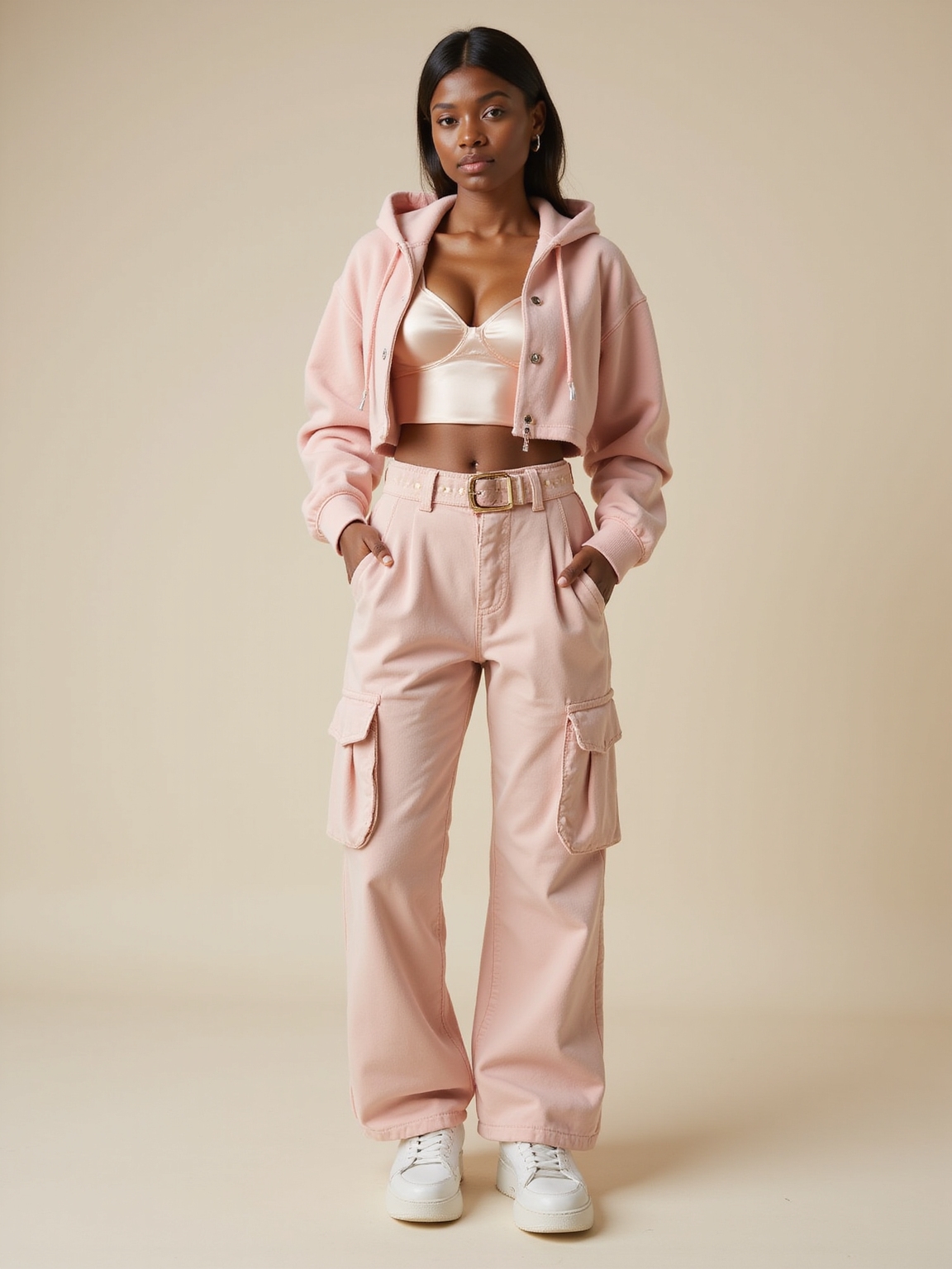 crop cinch texture waistline