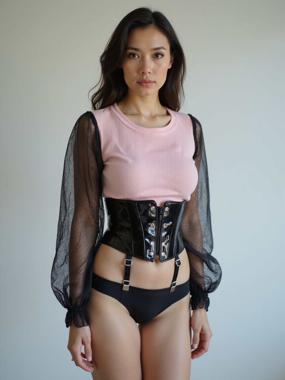 cropped corsets mesh babytees