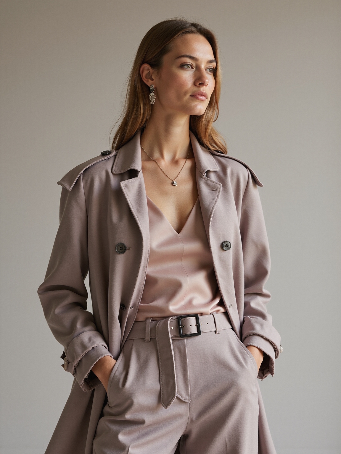 cropped soft tailored neutral layering