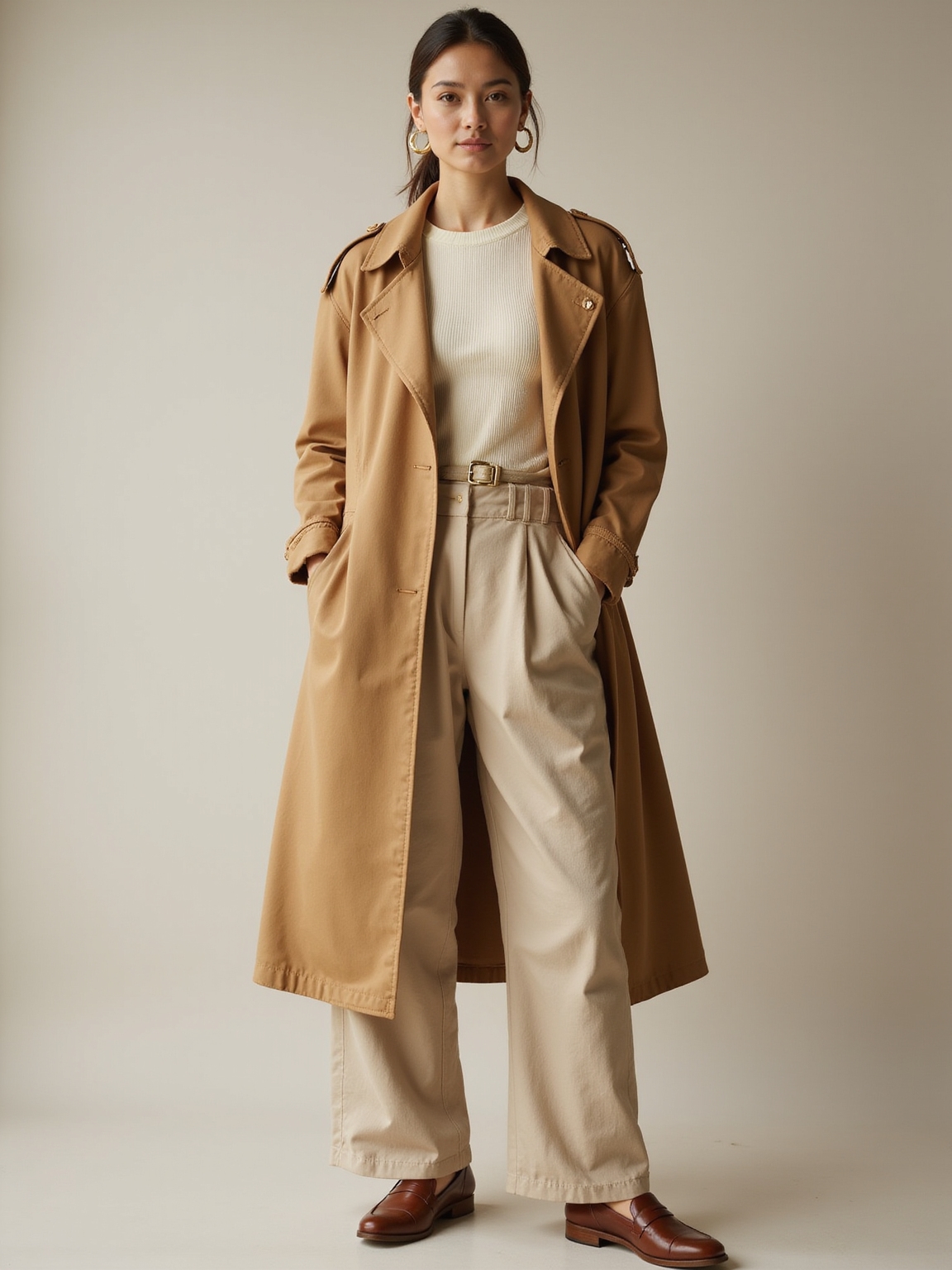 cropped trench neutral lightlayers