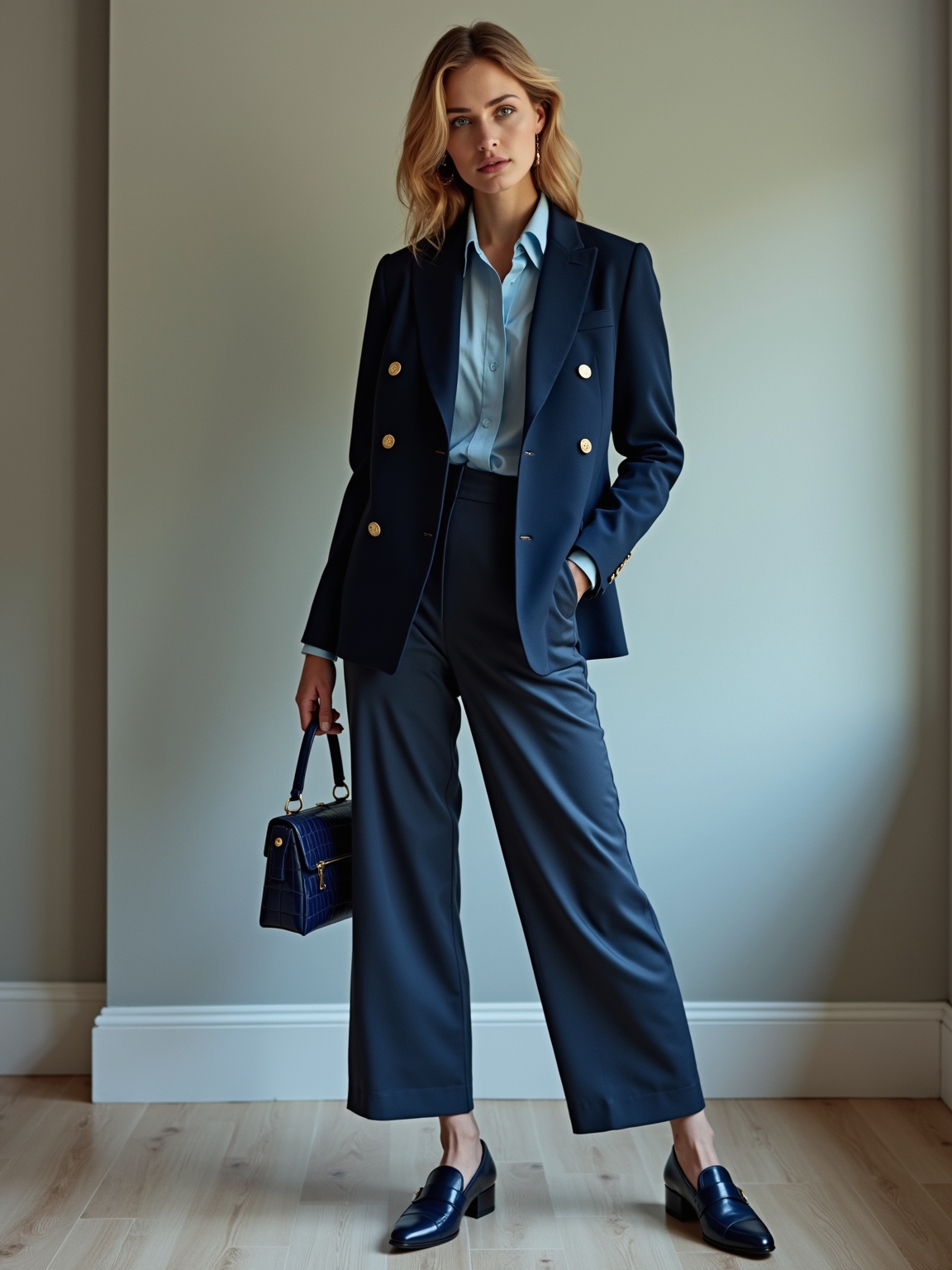deep refined blue neutrals