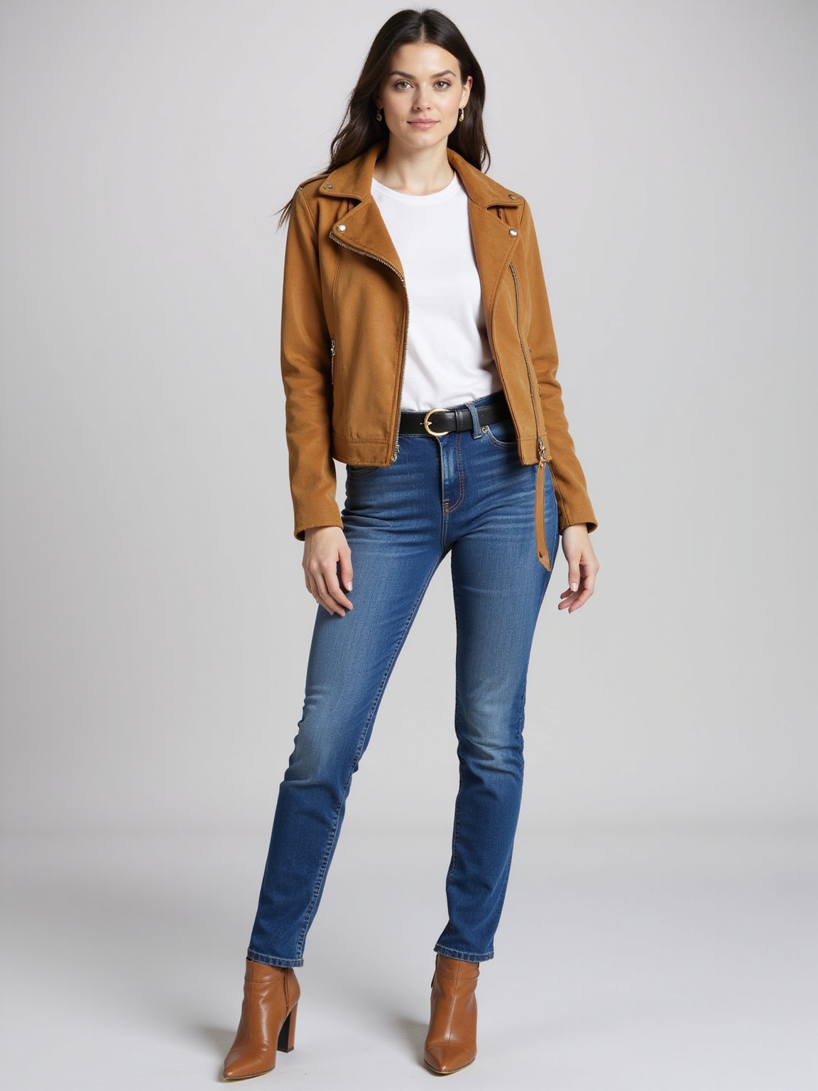 denim suede boots bandana