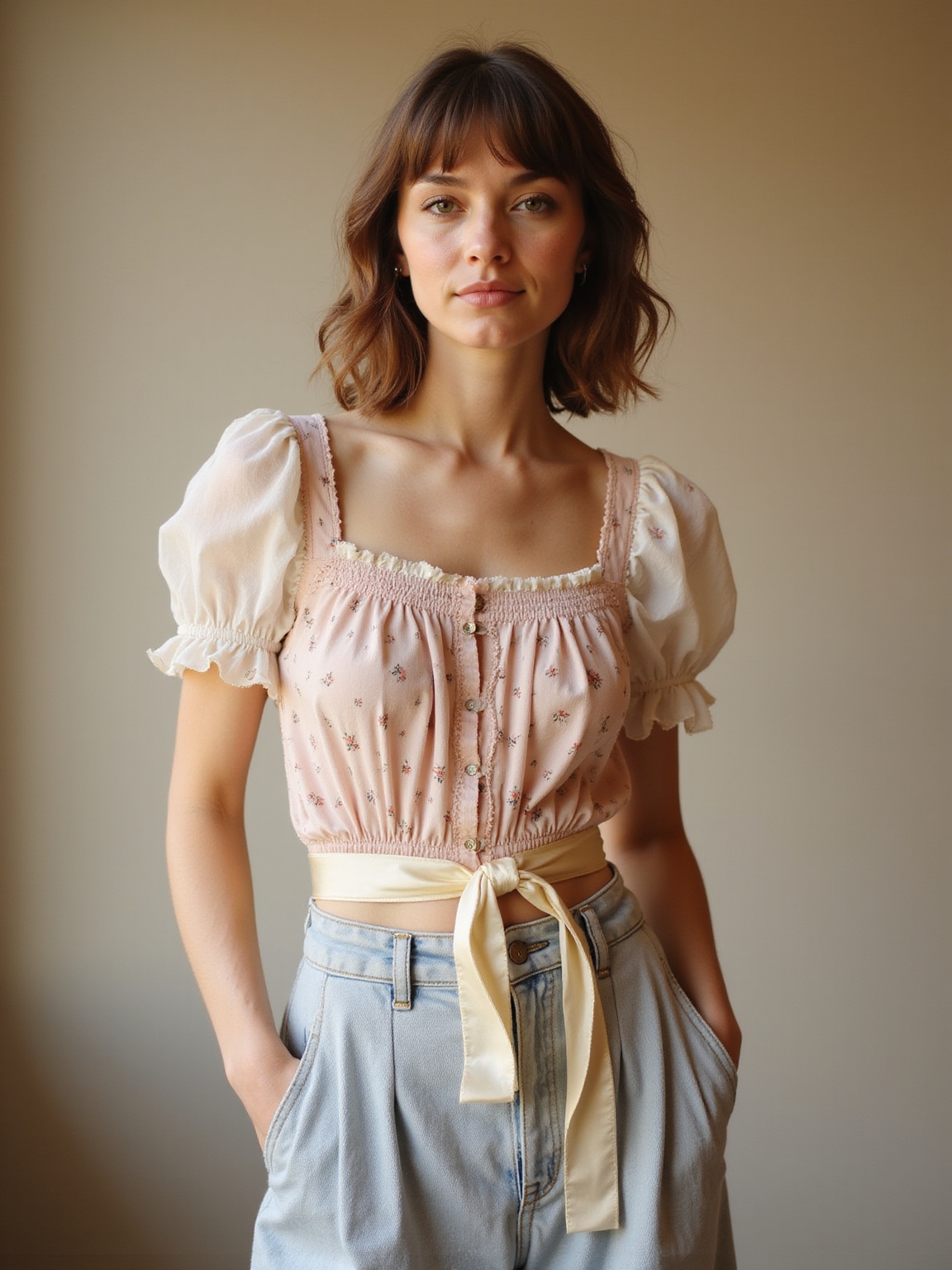 ditsy florals puff sleeves