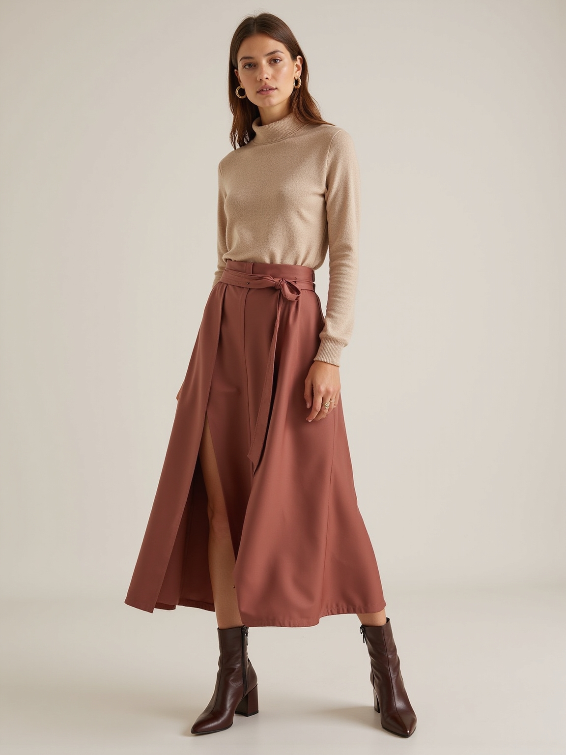 dramatic effortless long skirt style