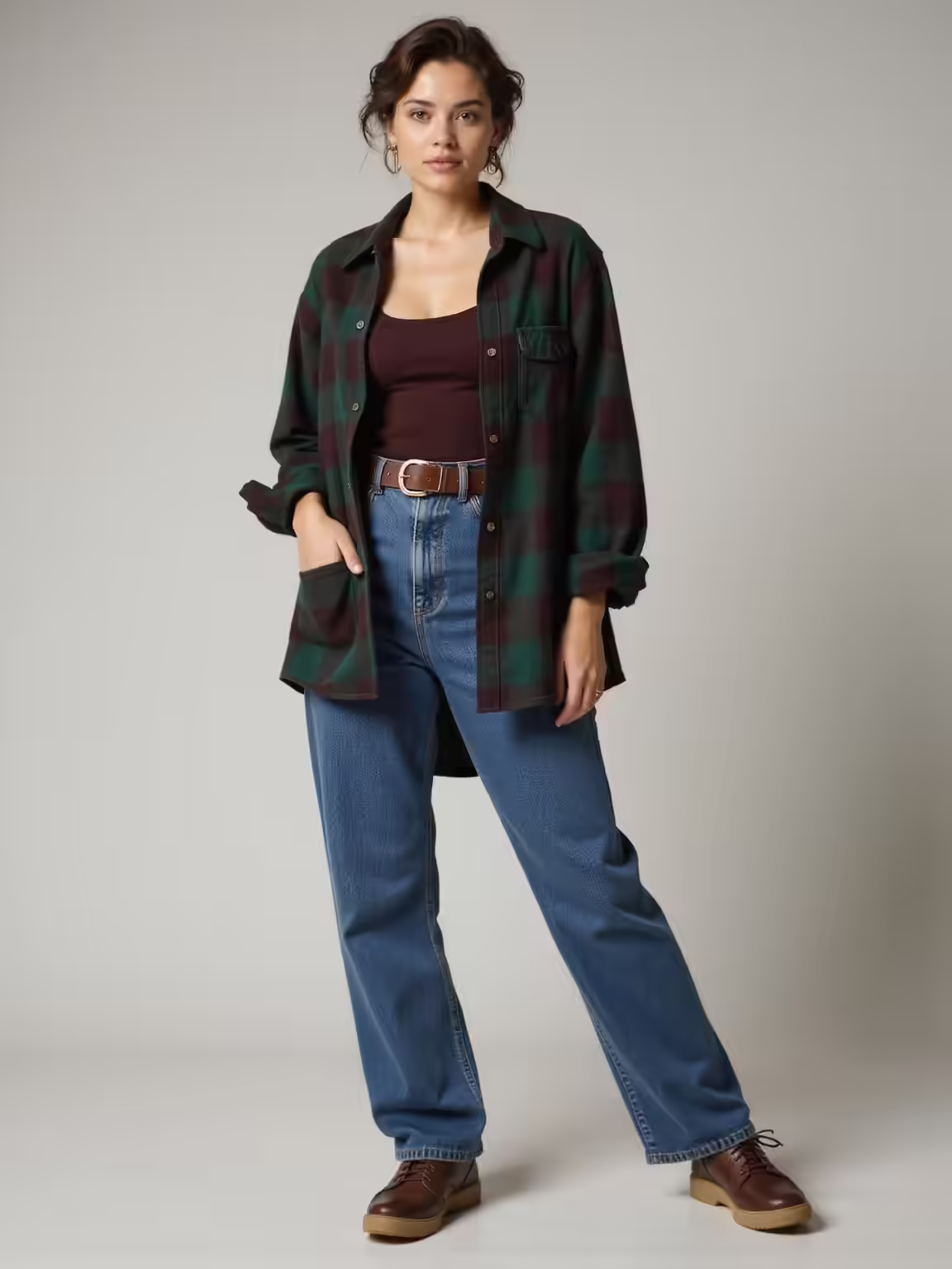 dropped shoulders brushed cotton heft