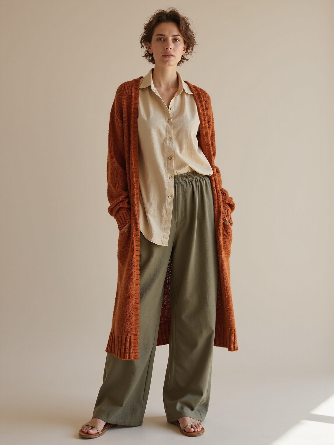 earthy linen clay relaxed