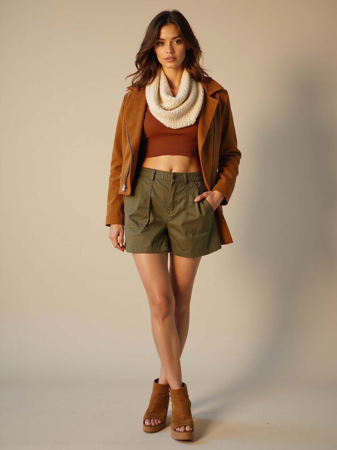 earthy y2k five piece wardrobe
