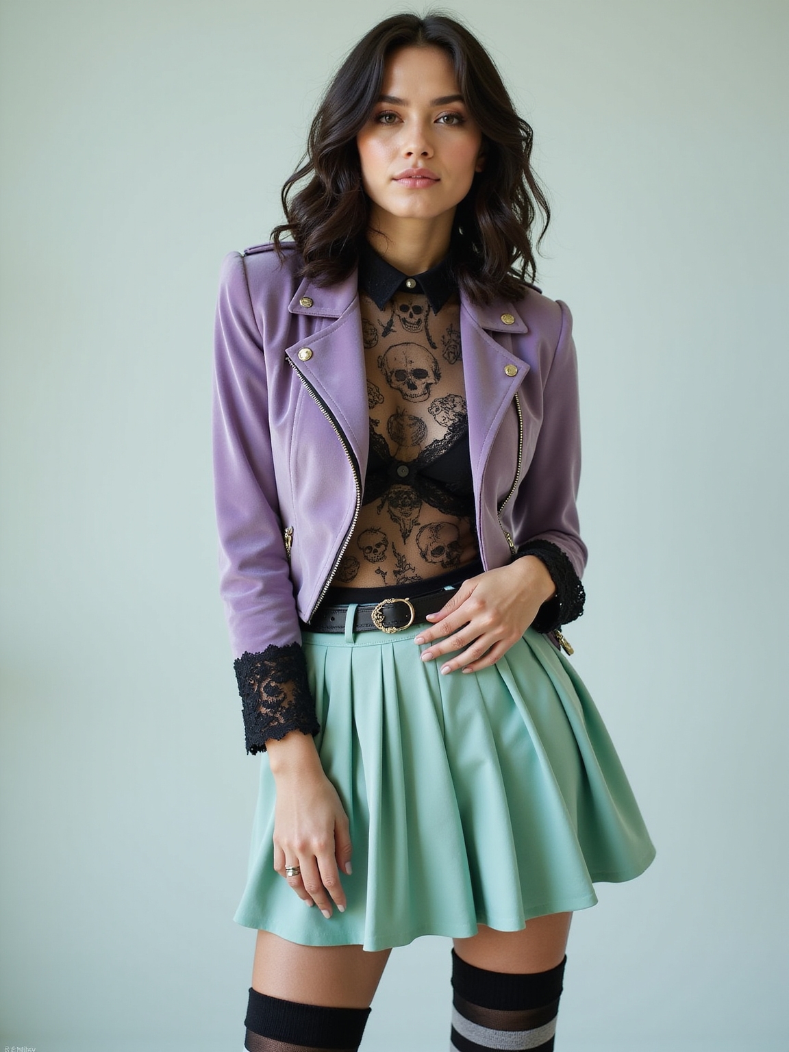 eerie chic pastel skull motifs