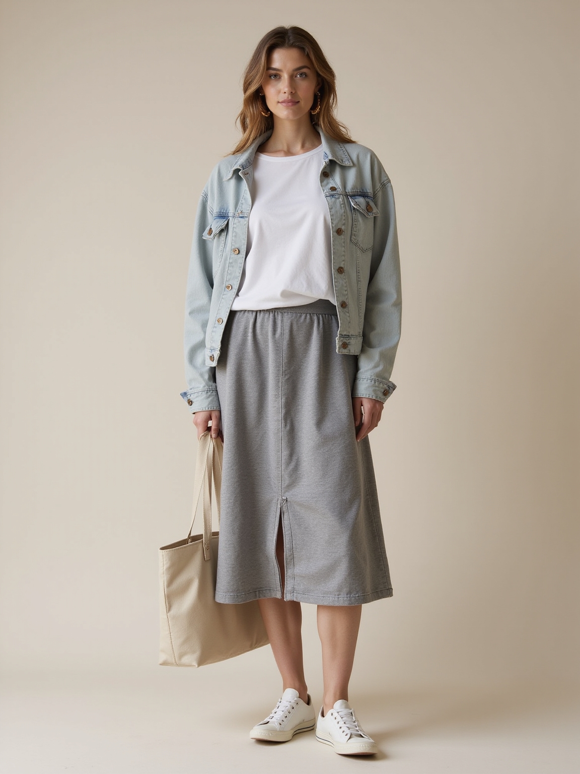 effortless everyday skirt outfit