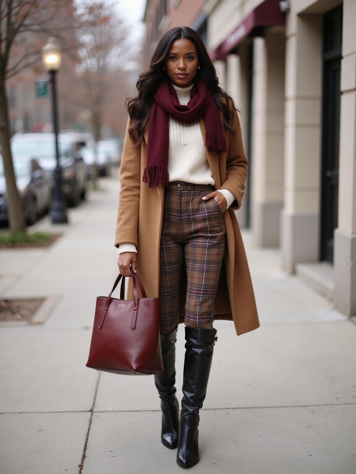 effortless layered cozy winter outfits