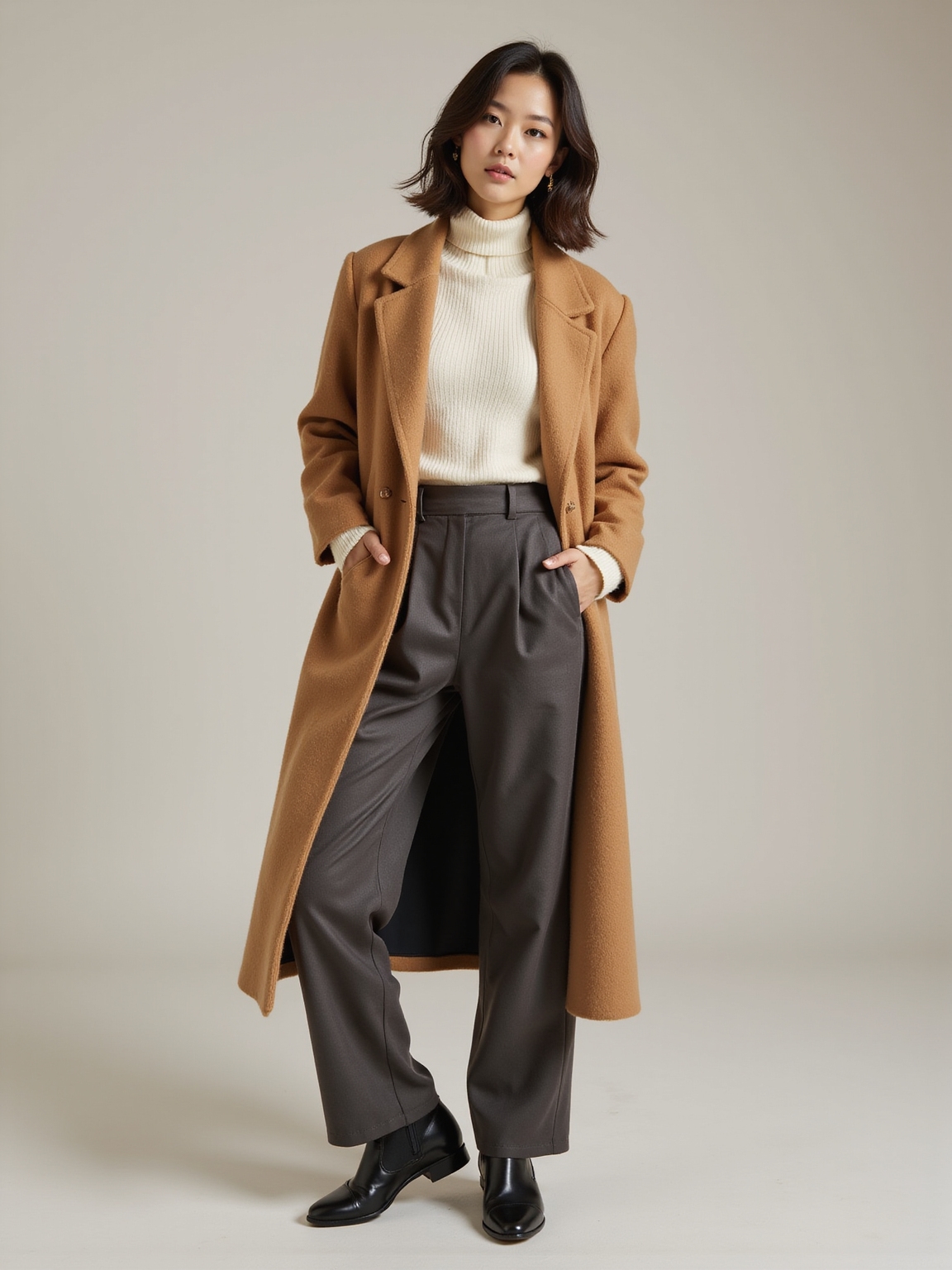 effortless layered korean winter style