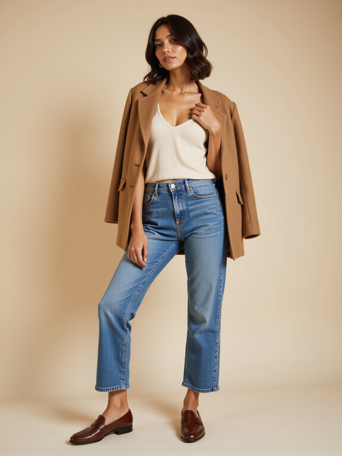 effortless layered smart casual campuswear