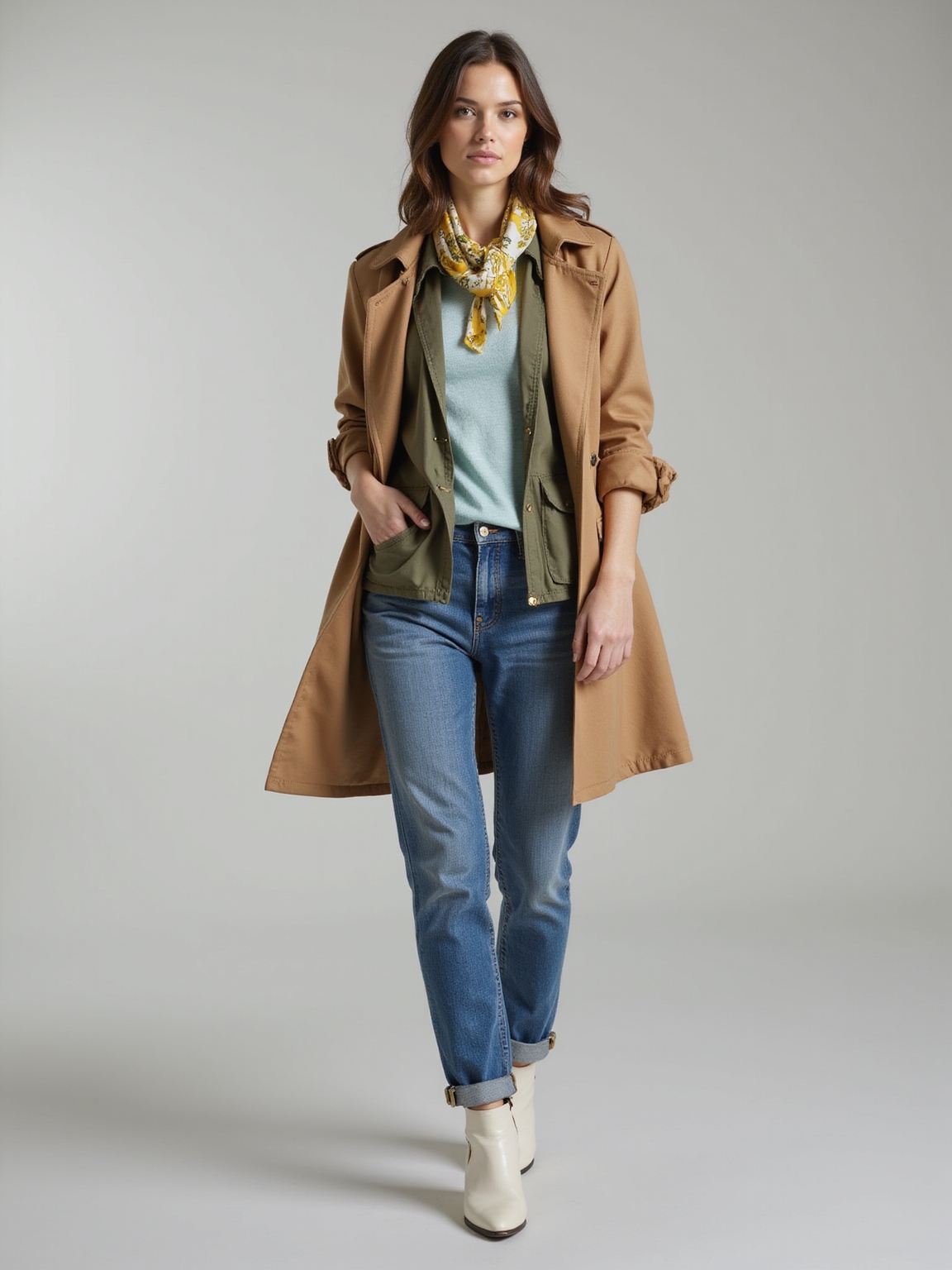 effortless layered spring workwear