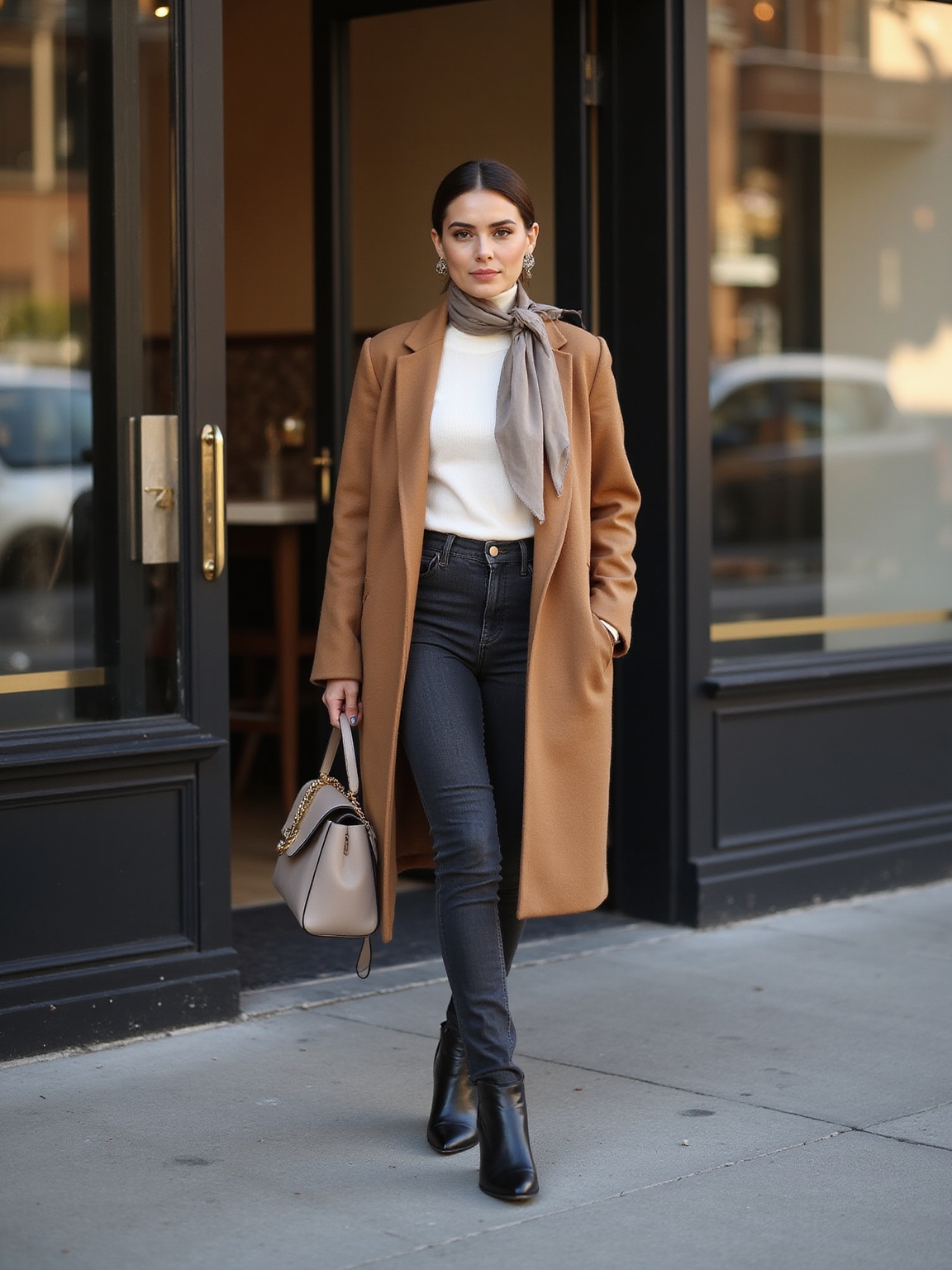 effortless polished coffee run outfit