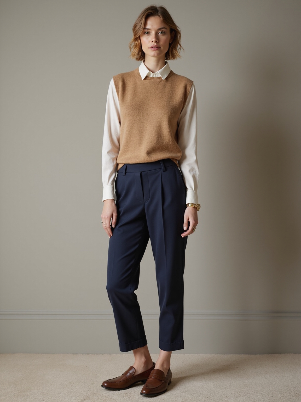 effortless timeless neutral tailored wardrobe