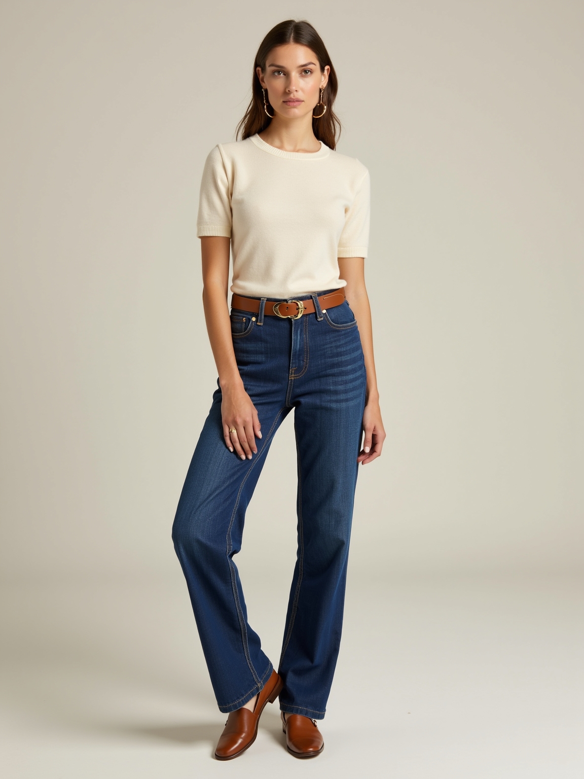 effortless understated refined denim style