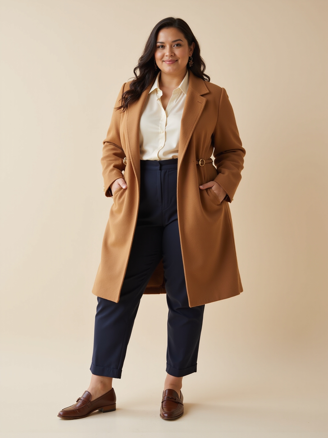 elongating waist defining tailored silhouettes