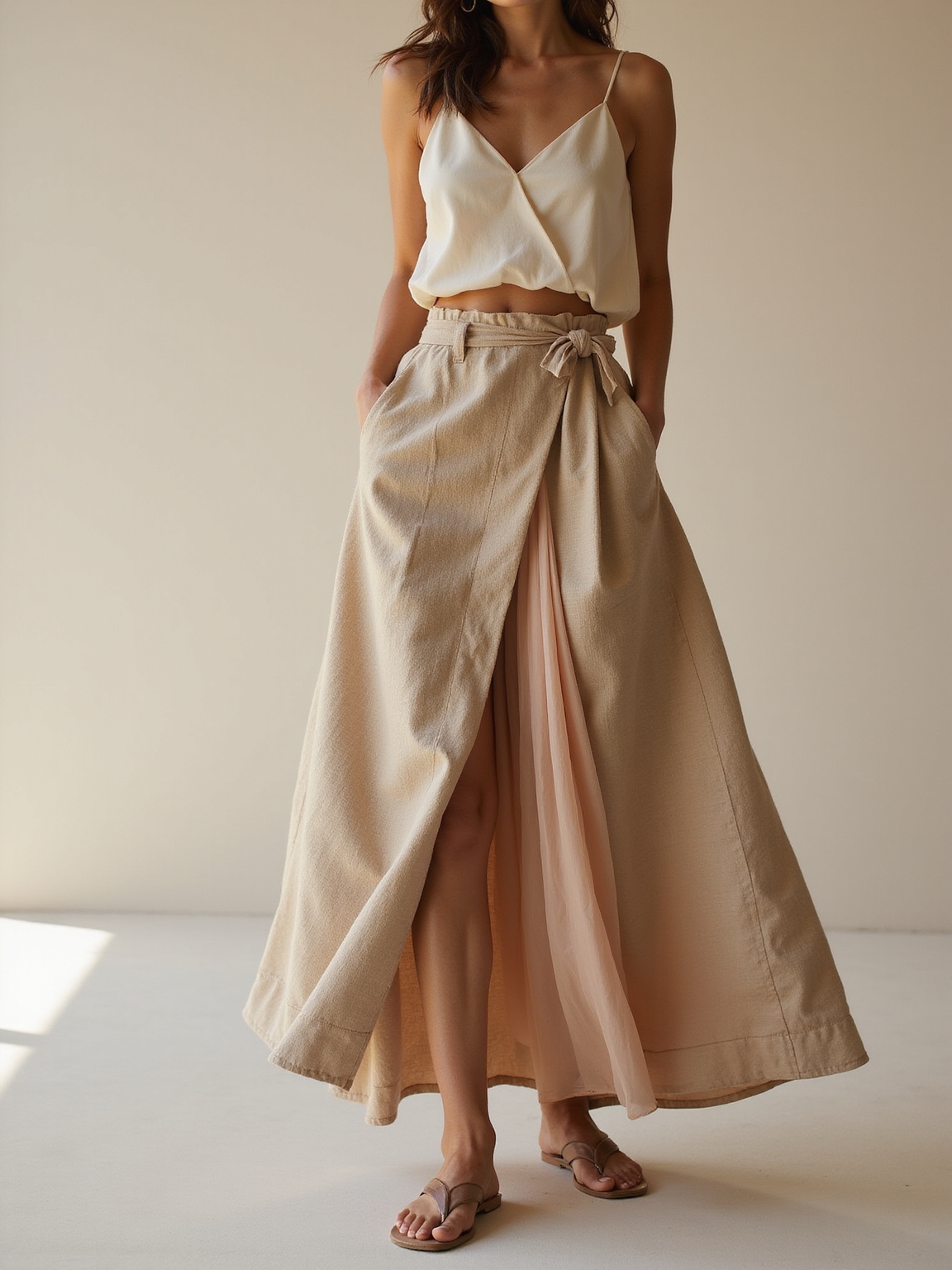 fabrics define long skirt moods