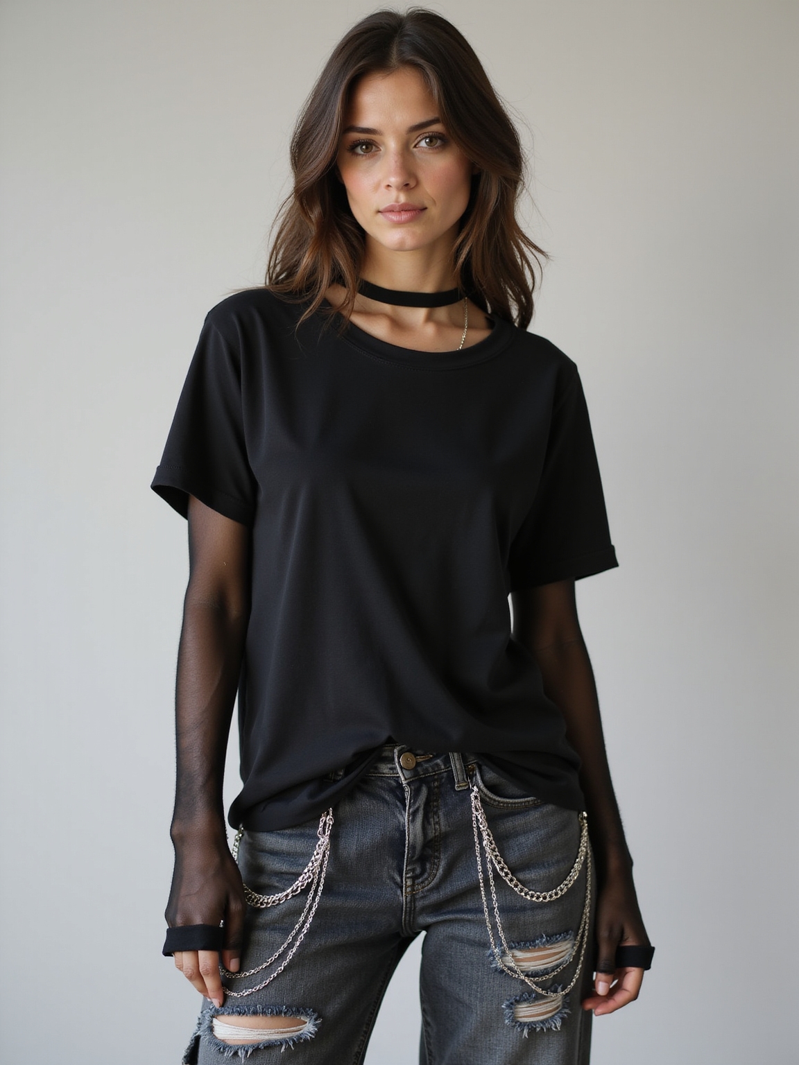 faded band tee styling