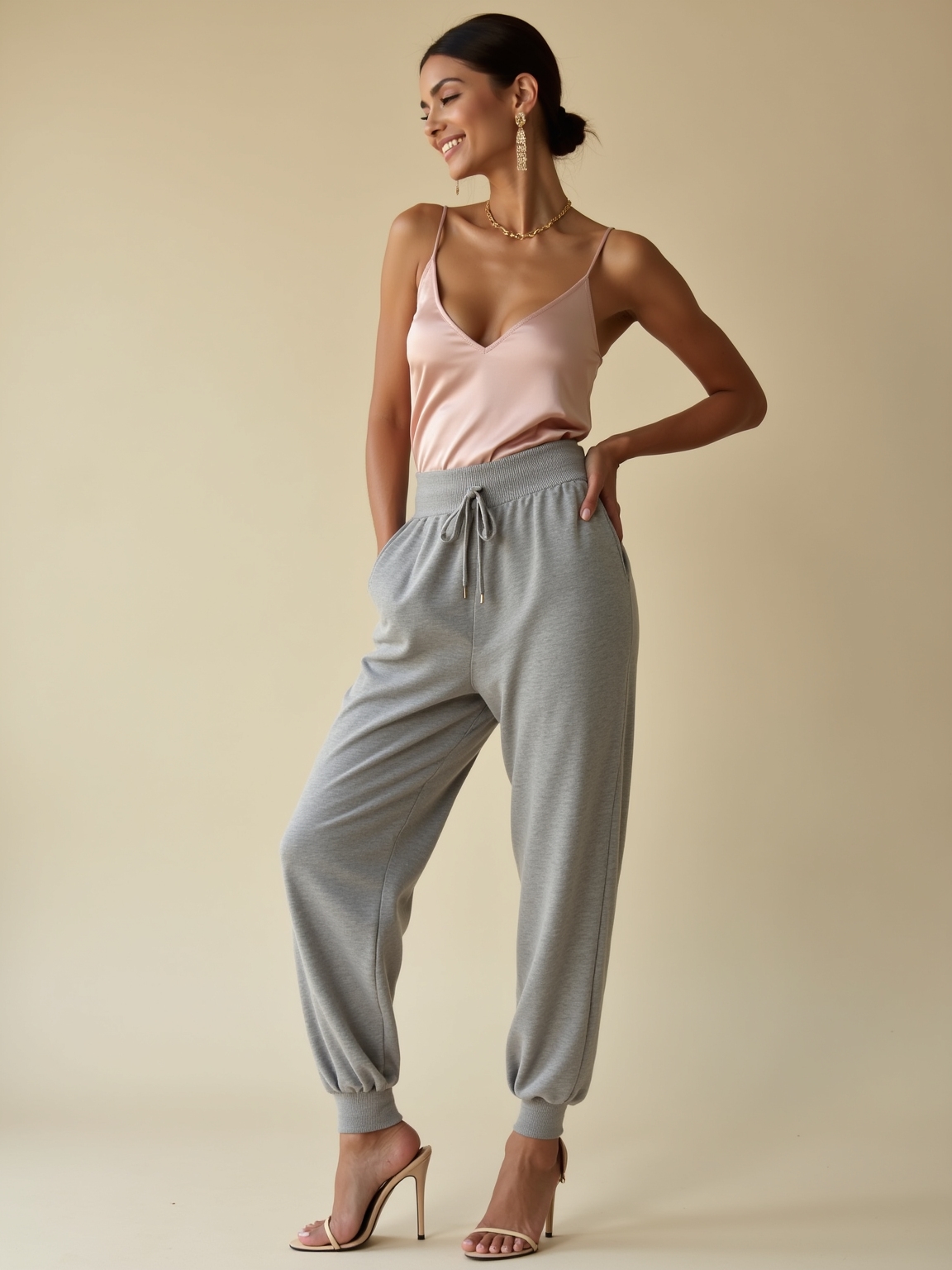 flattering elevated casual sweatpants