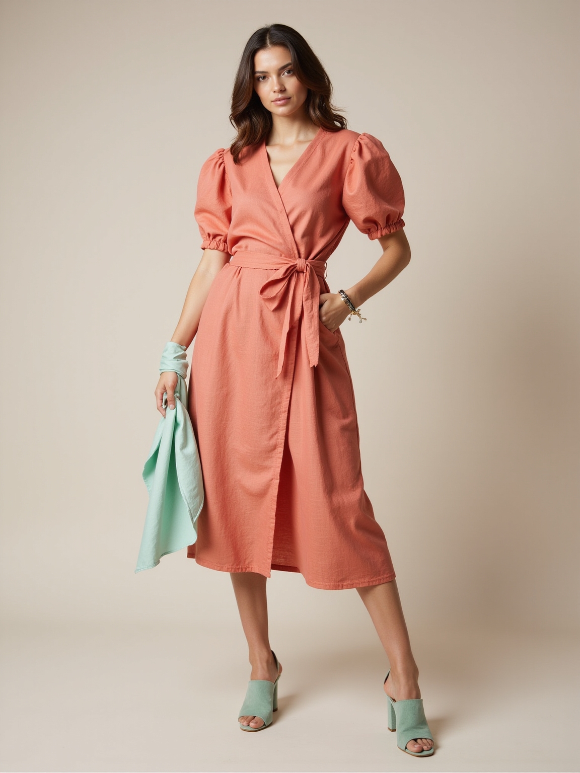 fresh coral and mint