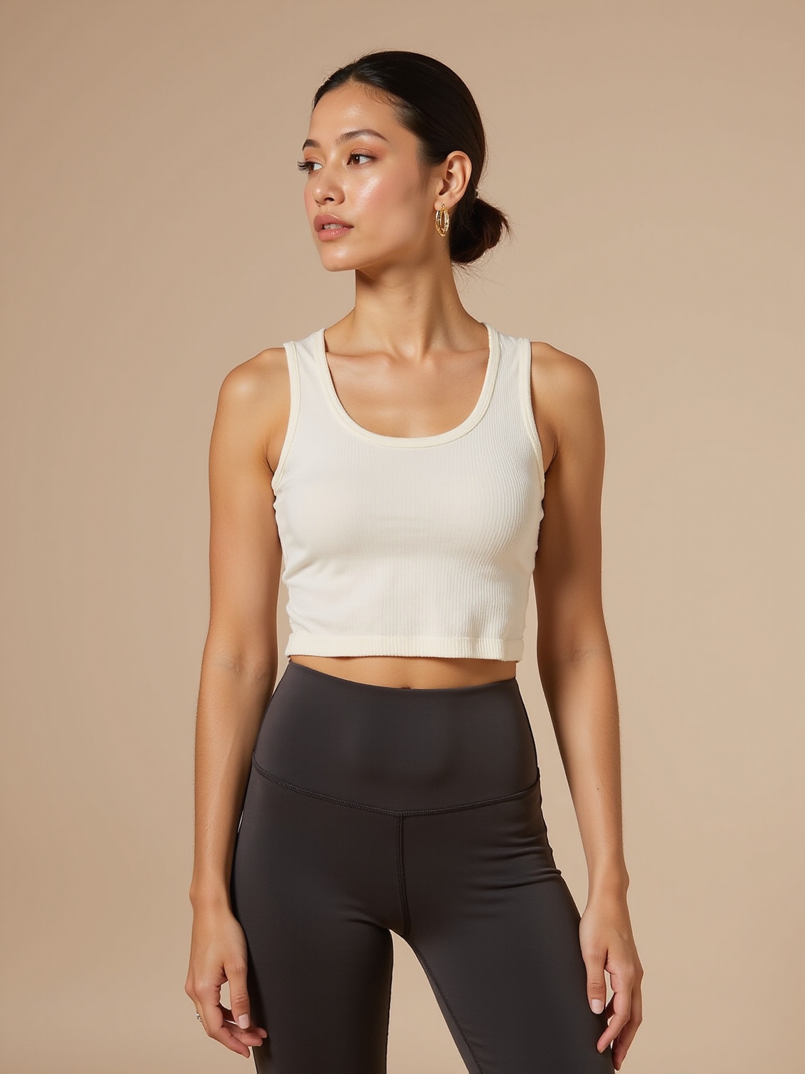 high waist leggings cropped top