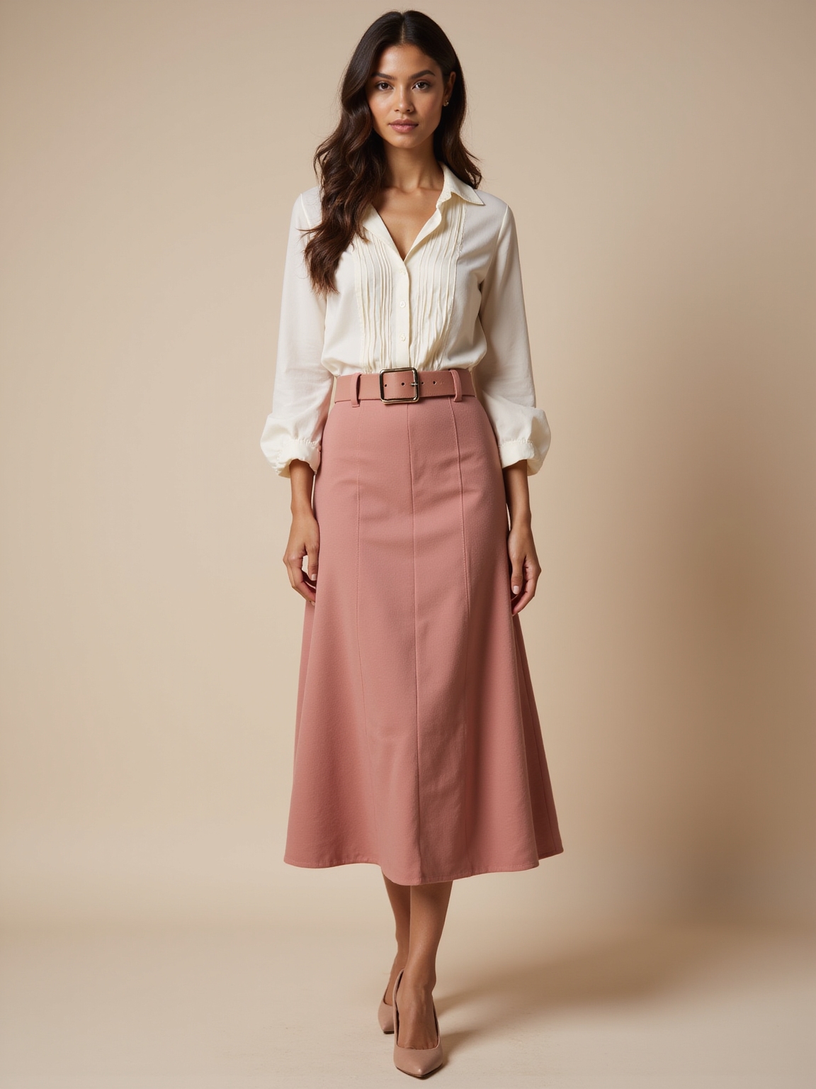 high waisted romantic textured details