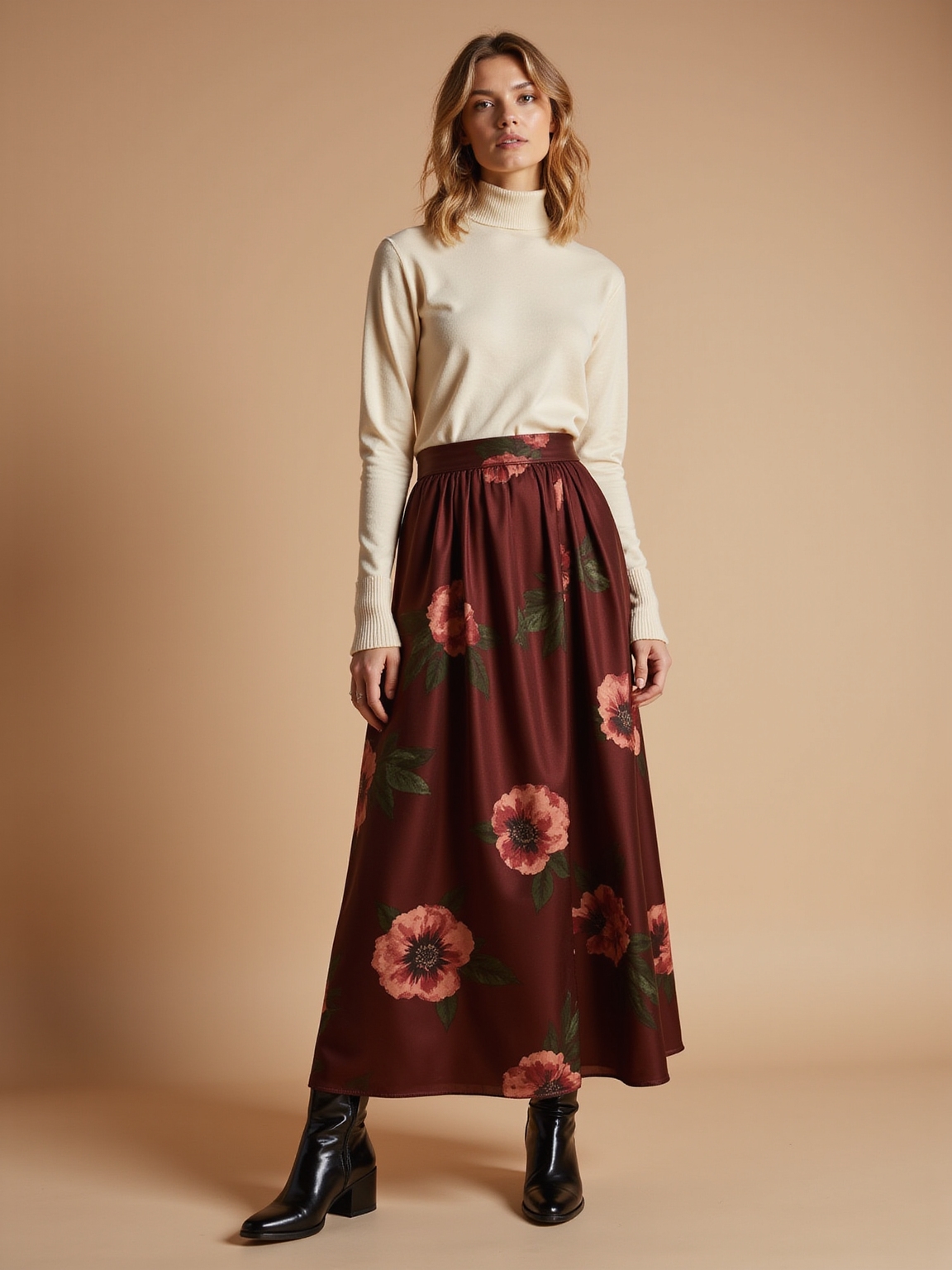 jewel toned sophisticated printed skirts