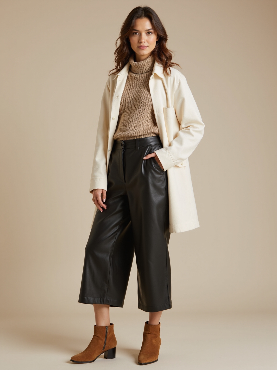 knit leather cotton balance