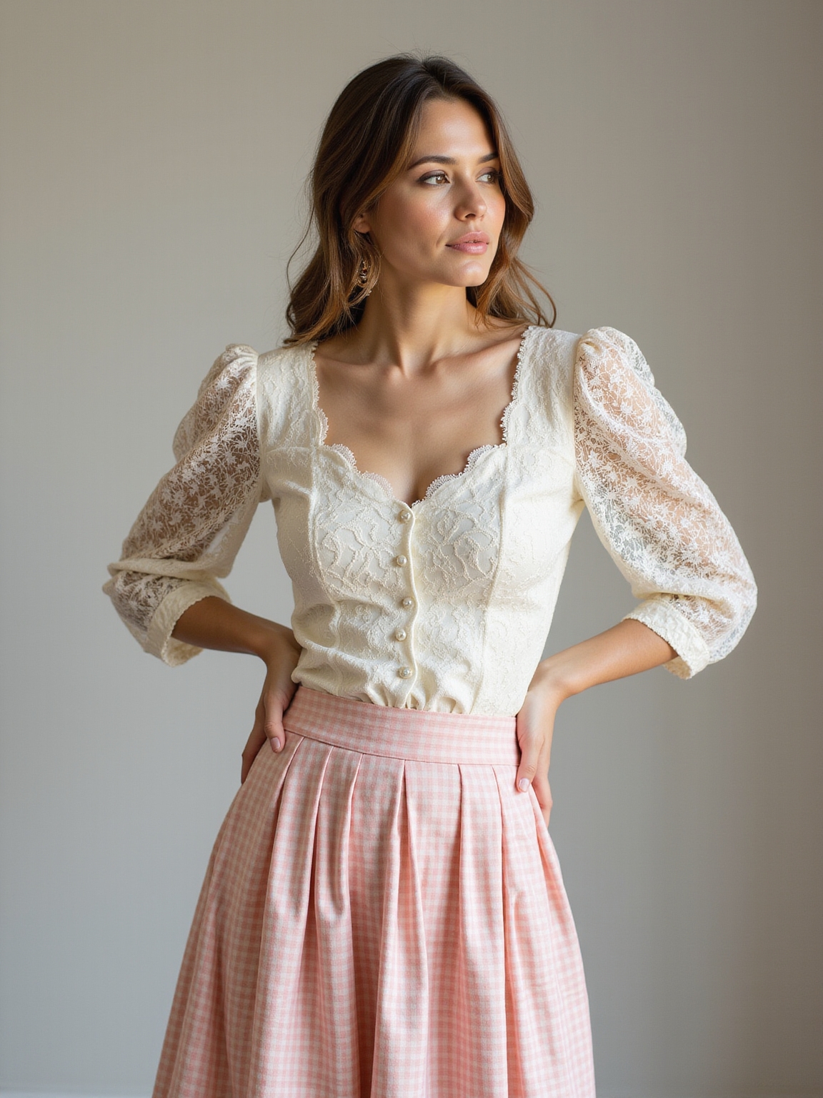 lace gingham petite florals