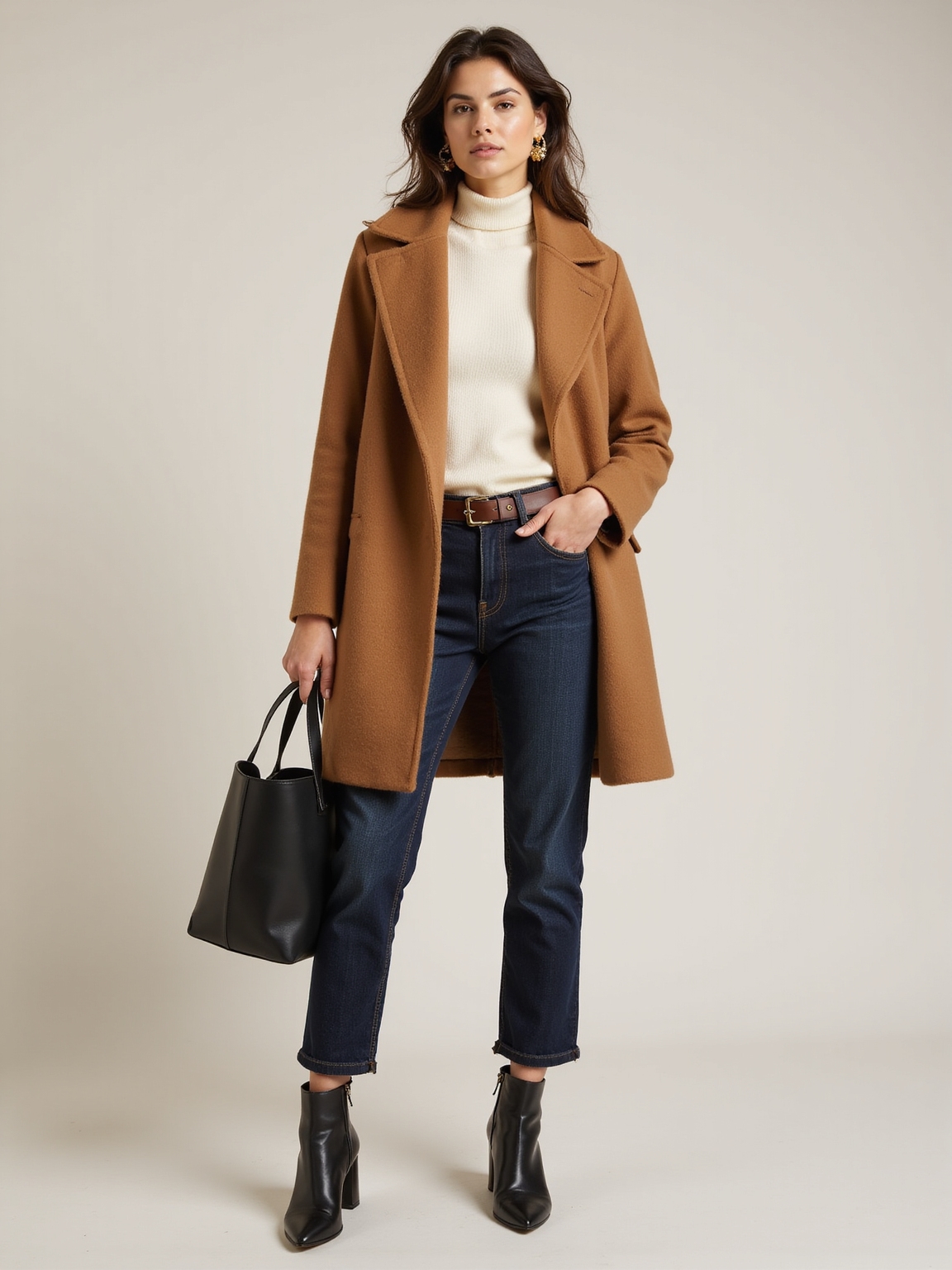 layered denim errands outfit
