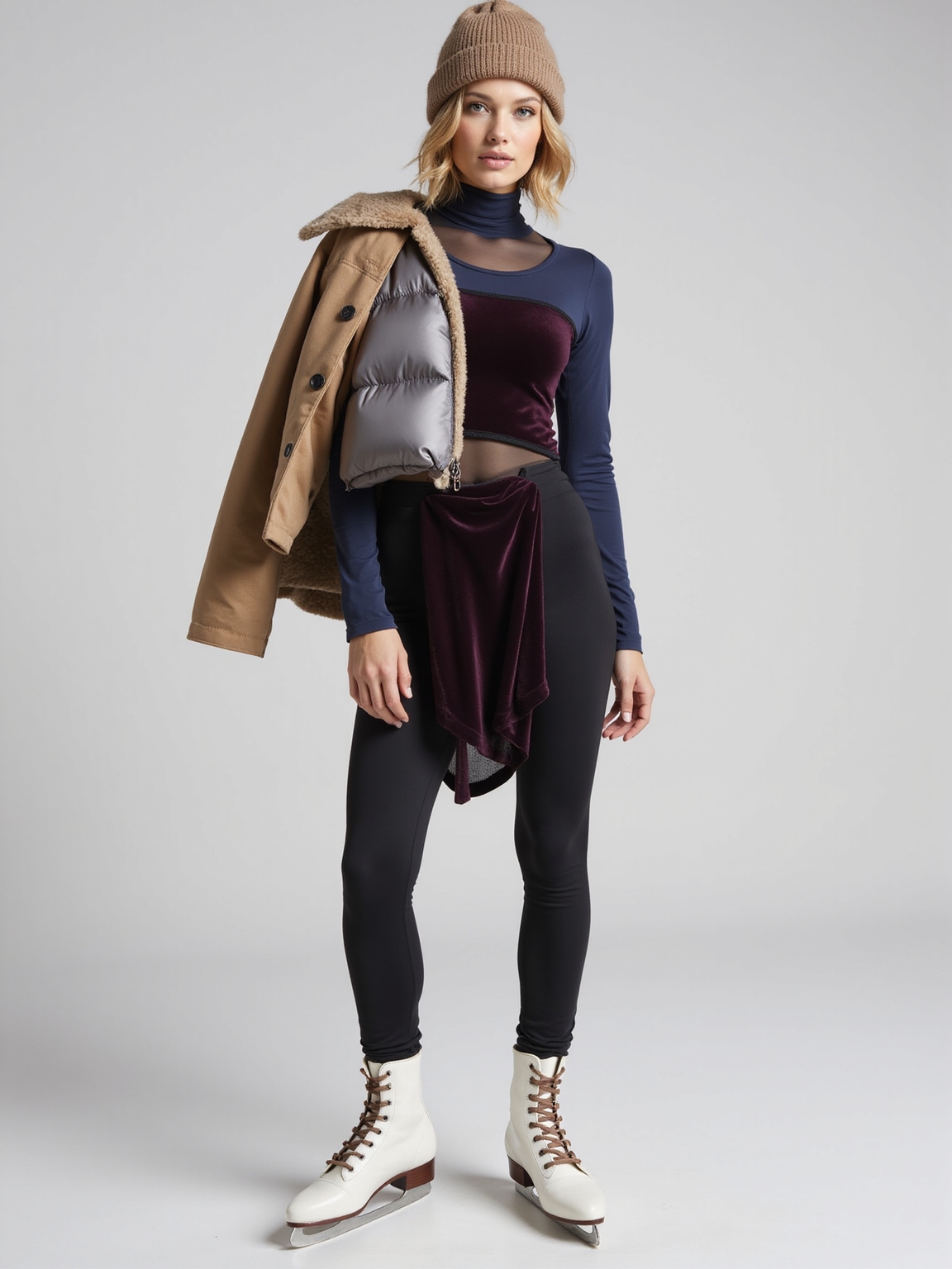 layered sleek practical rinkwear